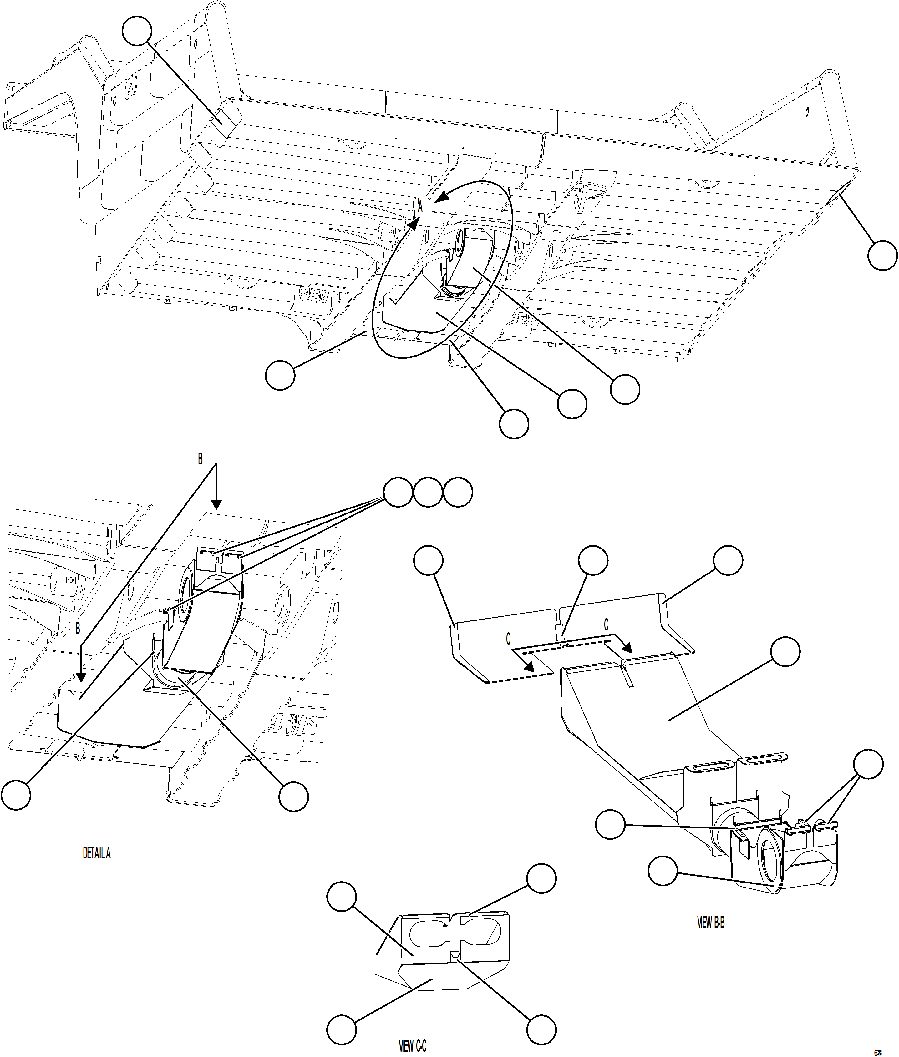 Komatsu parts book diagram for AFE77-CN 830E-5 S/N A50294 - A50295  SMS: EXHAUST PIPING - REAR    2/2