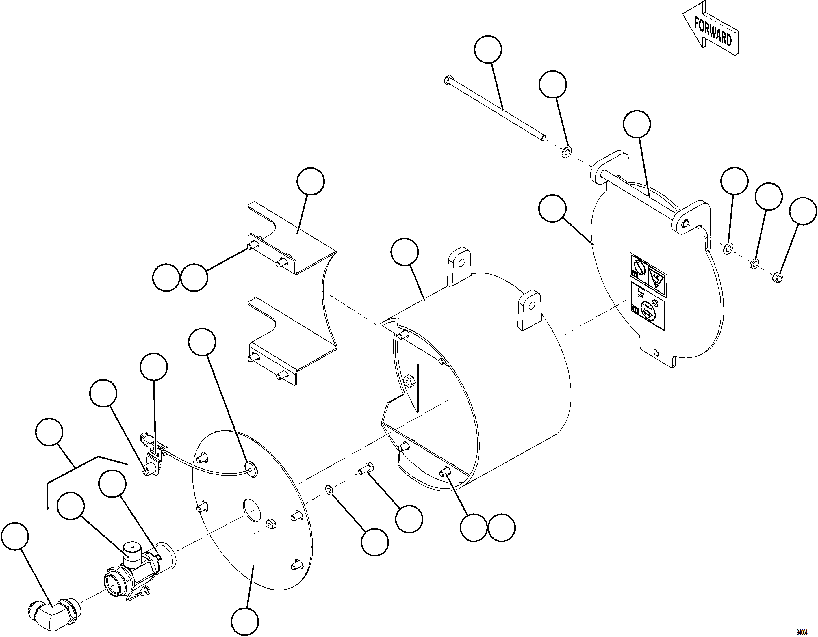 Komatsu parts book diagram for AFE77-CN 830E-5 S/N A50294 - A50295  SMS: DEF TANK REMOTE FILL - RH