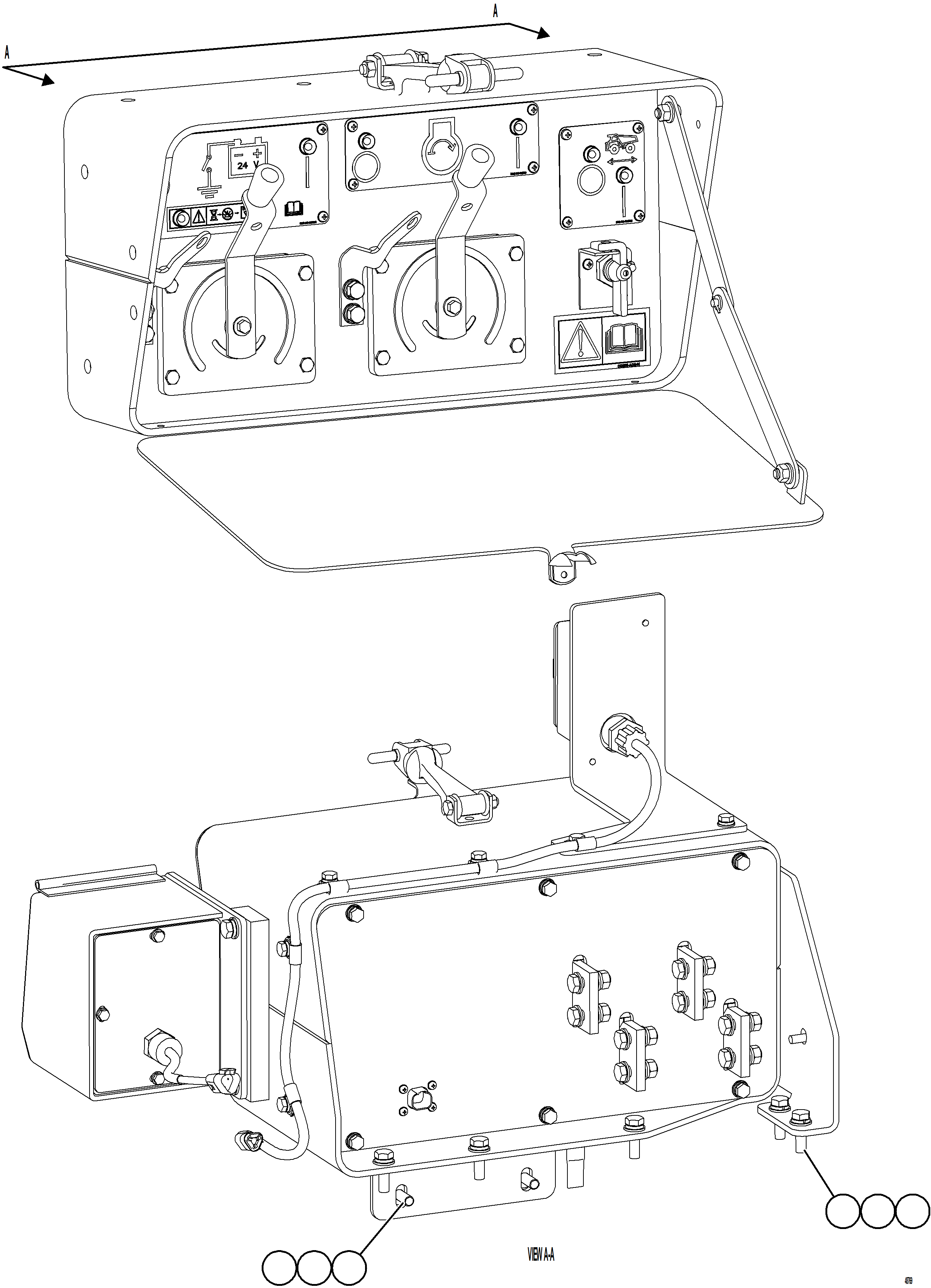 Komatsu parts book diagram for AFE77-CN 830E-5 S/N A50294 - A50295  SMS: ISOLATION BOX INSTALLATION
