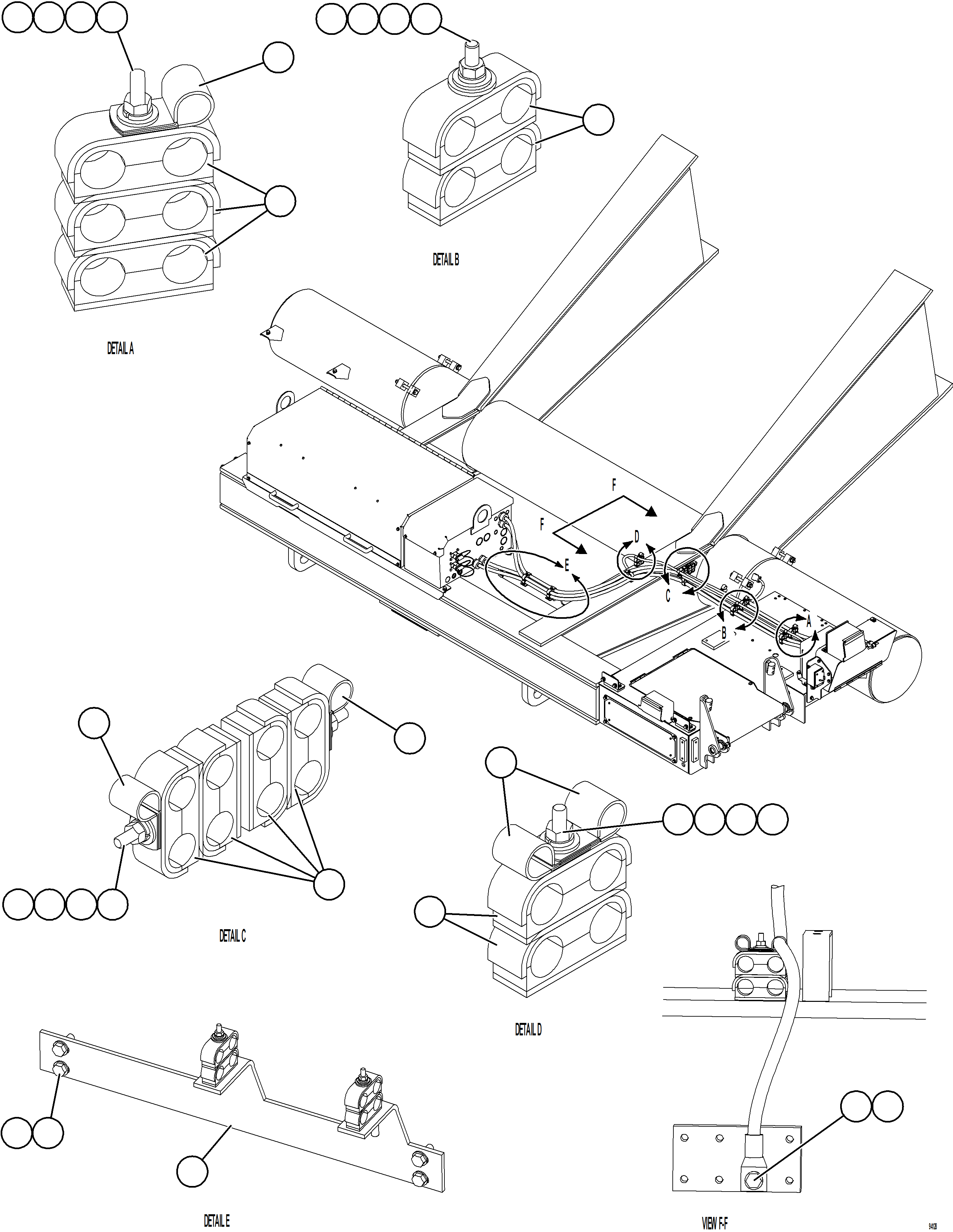Komatsu parts book diagram for AFE77-CN 830E-5 S/N A50294 - A50295  SMS: ISOLATION BOX EXTERNAL WIRING    1/2