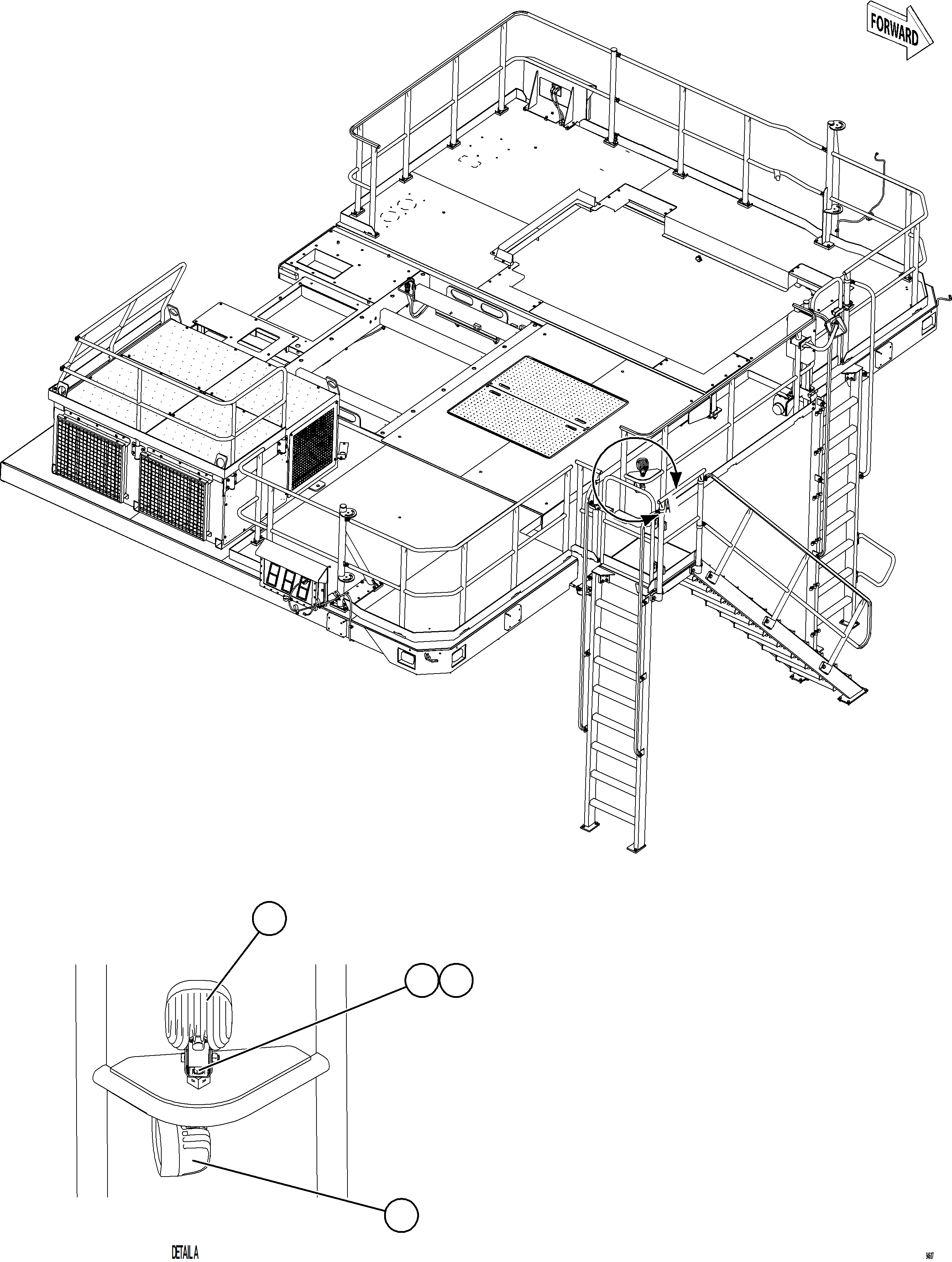 Komatsu parts book diagram for AFE77-CN 830E-5 S/N A50294 - A50295  SMS: LADDER LIGHTS    2/2