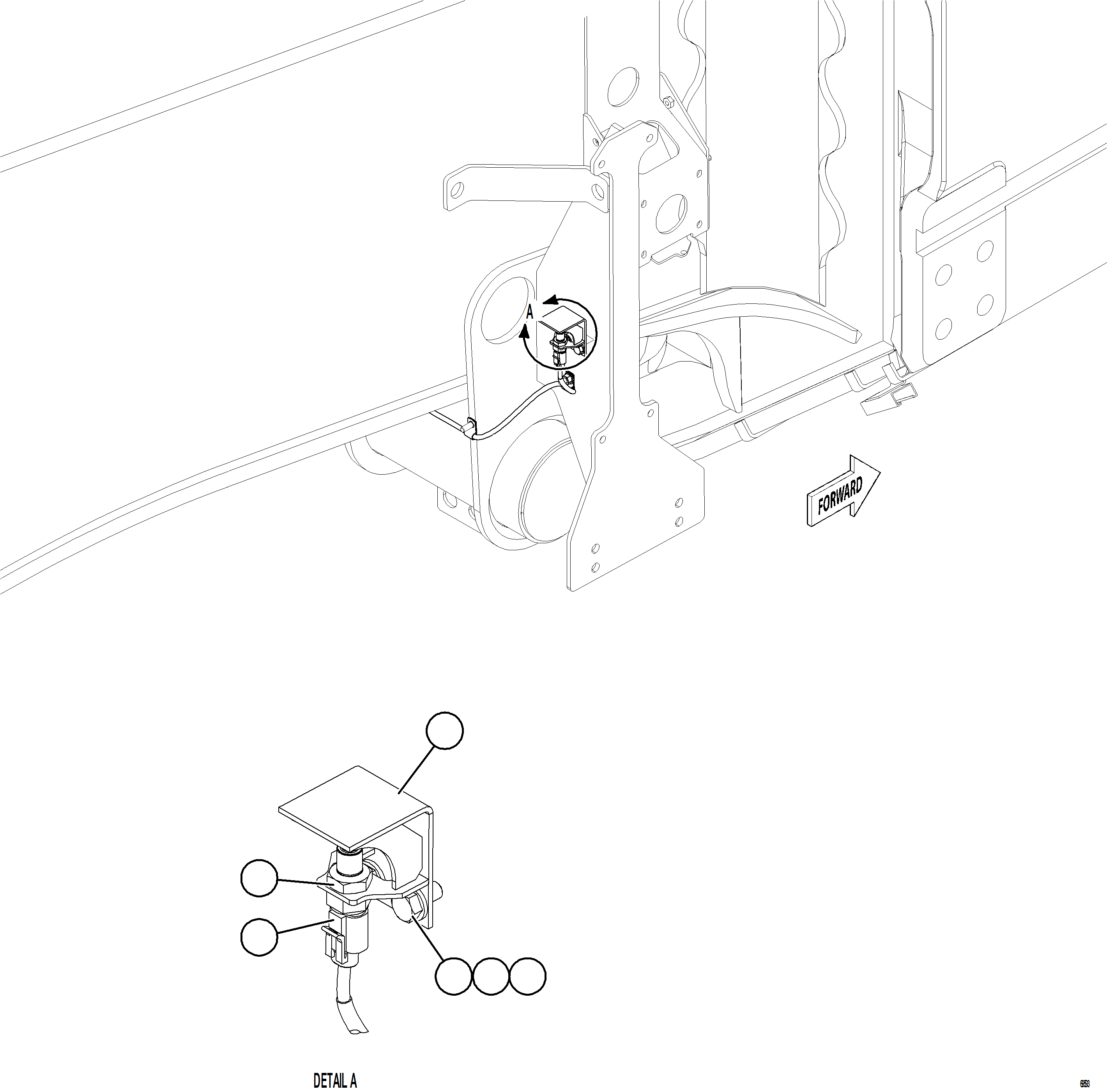 Komatsu parts book diagram for AFE77-CN 830E-5 S/N A50294 - A50295  SMS: AMBIENT AIR TEMPERATURE SENSOR    1/2