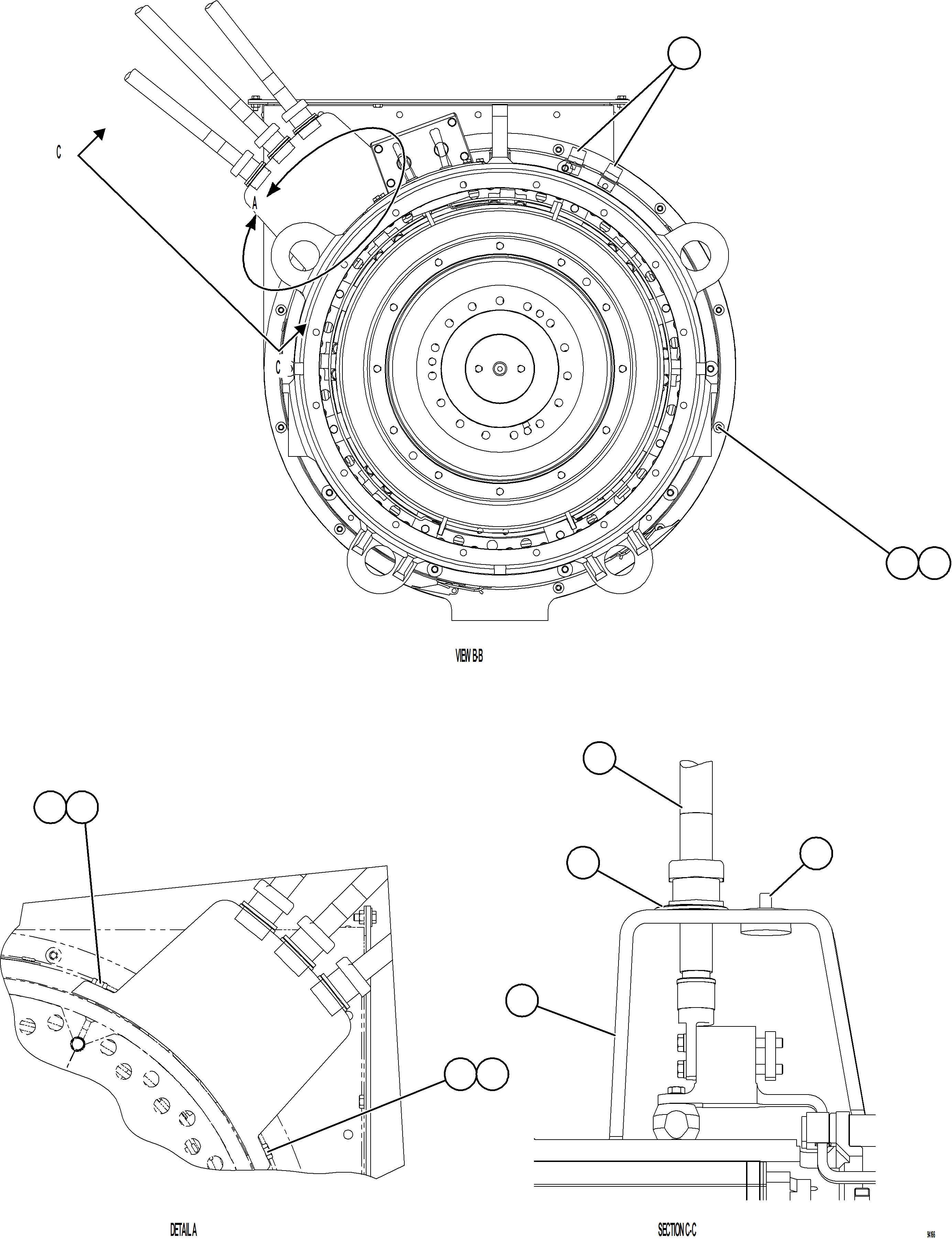 Komatsu parts book diagram for AFE77-CN 830E-5 S/N A50294 - A50295  SMS: ALTERNATOR ASSEMBLY    3/6