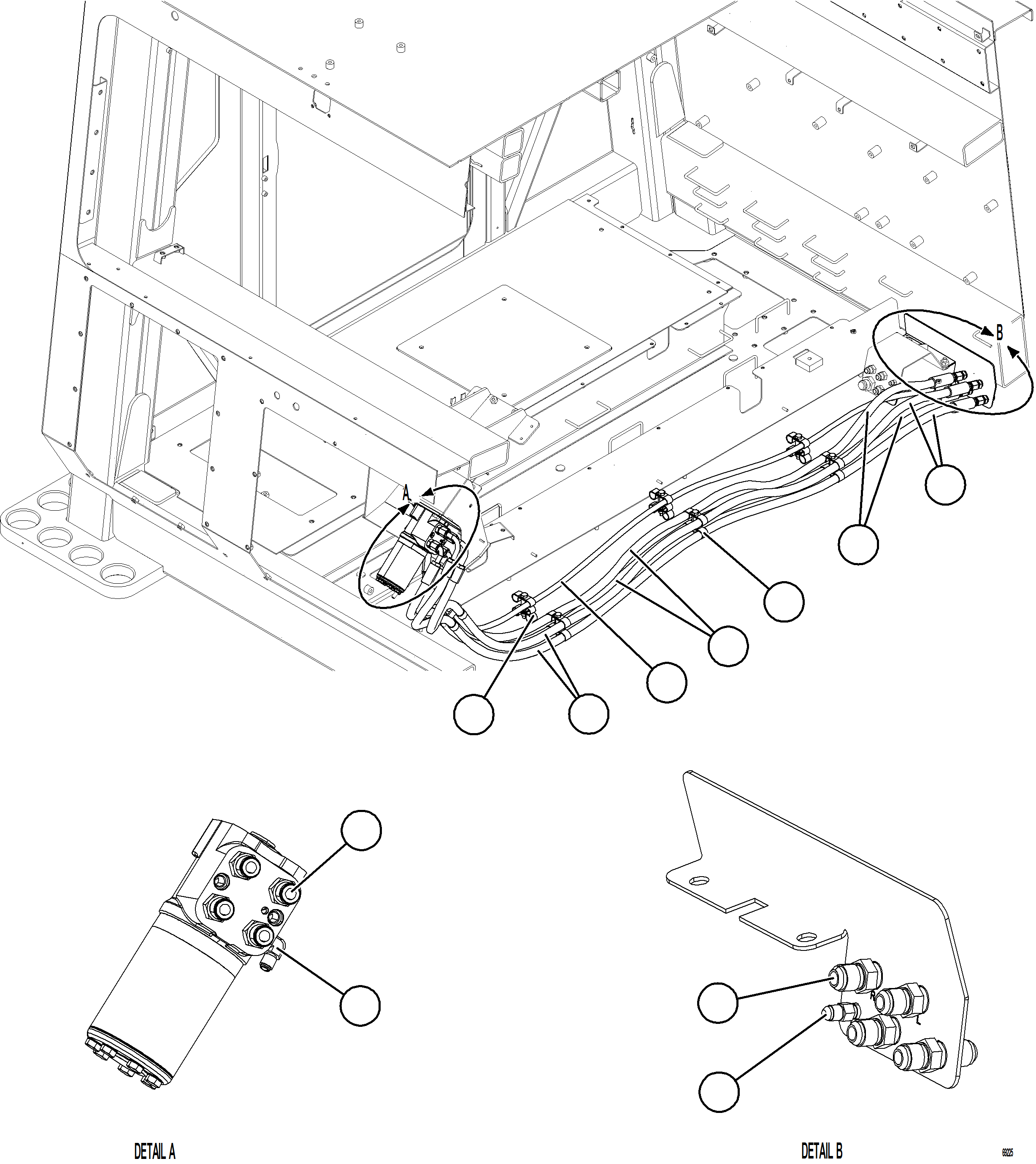 Komatsu parts book diagram for AFE77-CN 830E-5 S/N A50294 - A50295  SMS: STEERING CONTROL UNIT PIPING