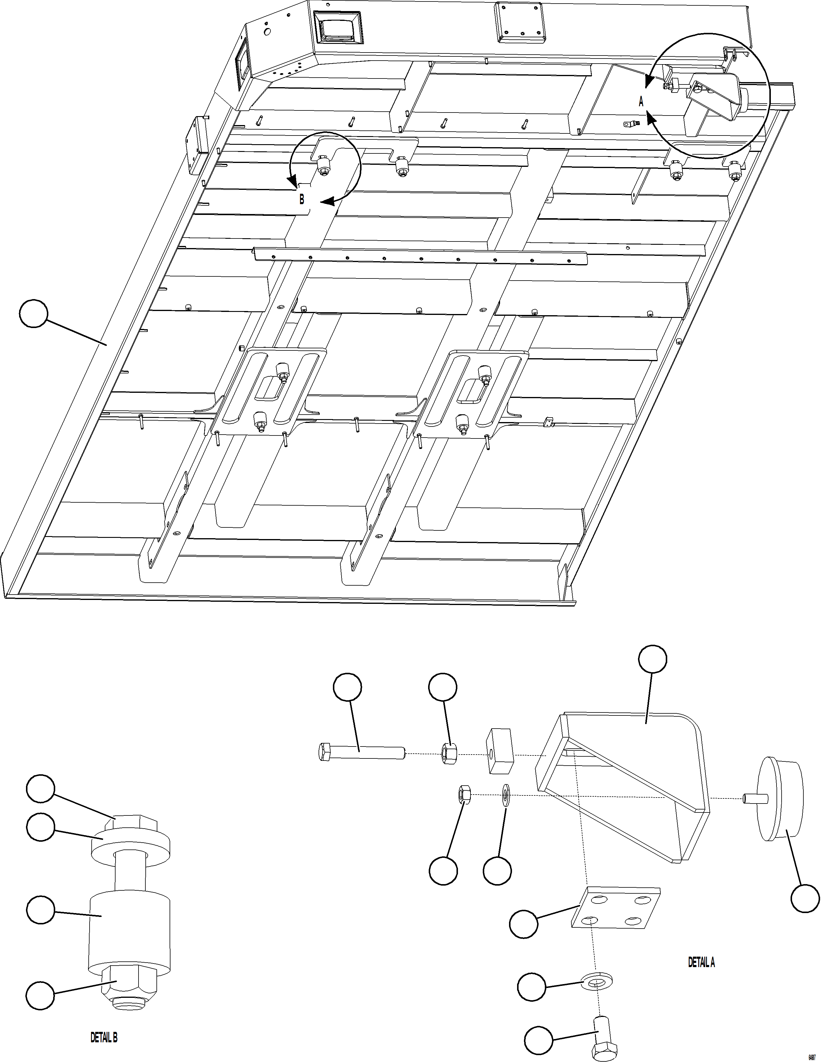 Komatsu parts book diagram for AFE77-CN 830E-5 S/N A50294 - A50295  SMS: RH DECK INSTALLATION