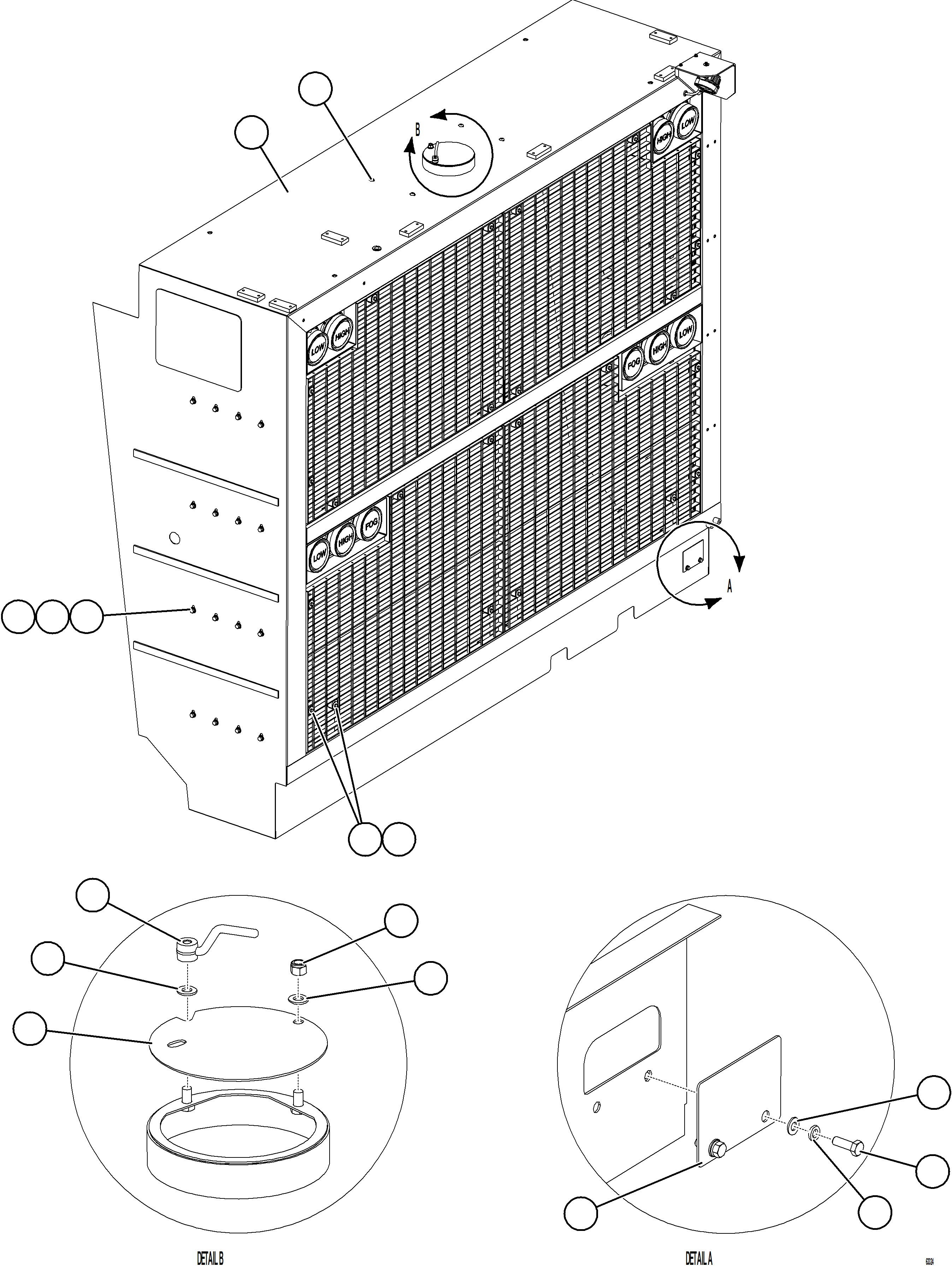 Komatsu parts book diagram for AFE77-CN 830E-5 S/N A50294 - A50295  SMS: GRILLE INSTALLATION