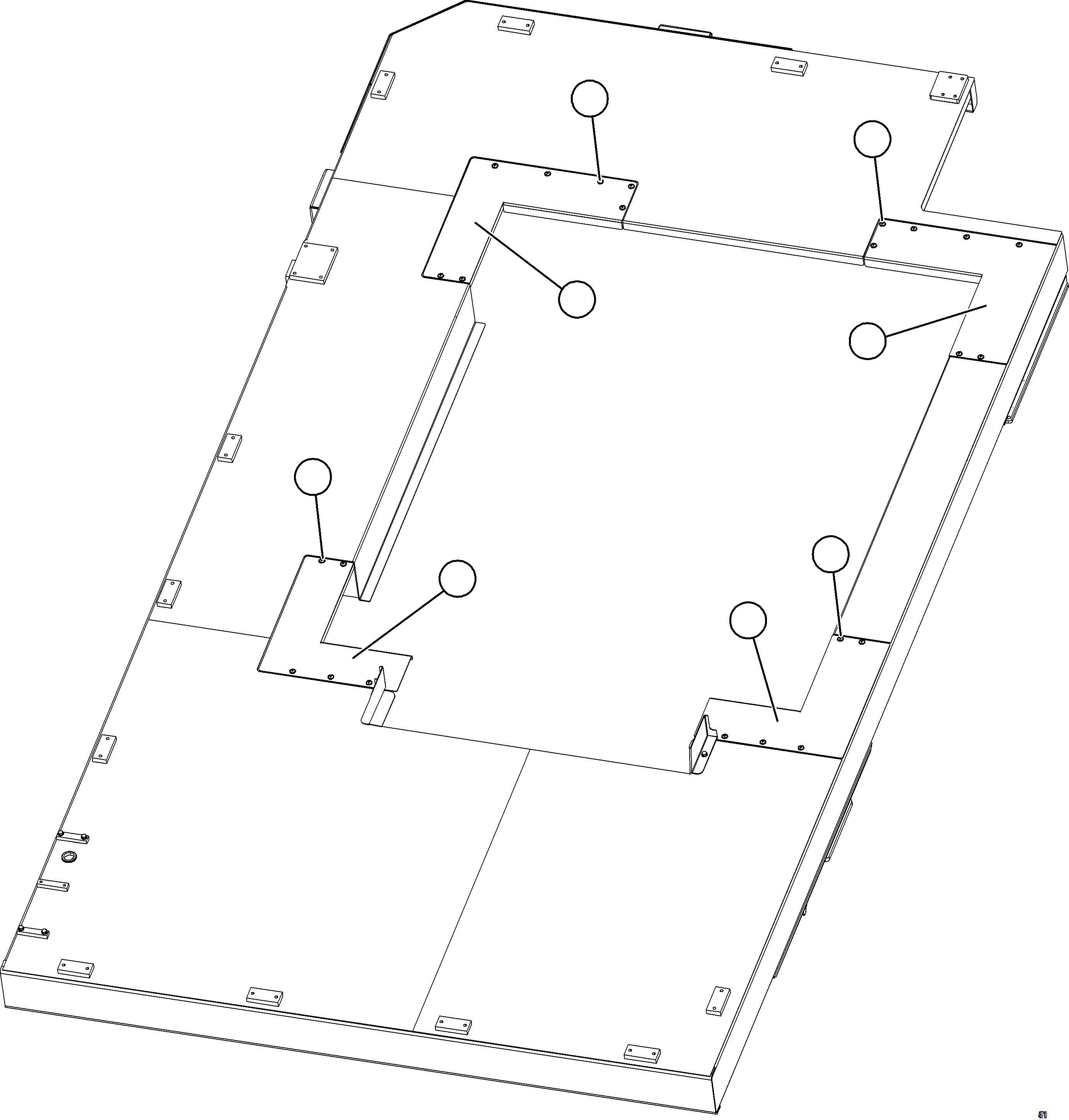 Komatsu parts book diagram for AFE77-CN 830E-5 S/N A50294 - A50295  SMS: LH DECK COVERS