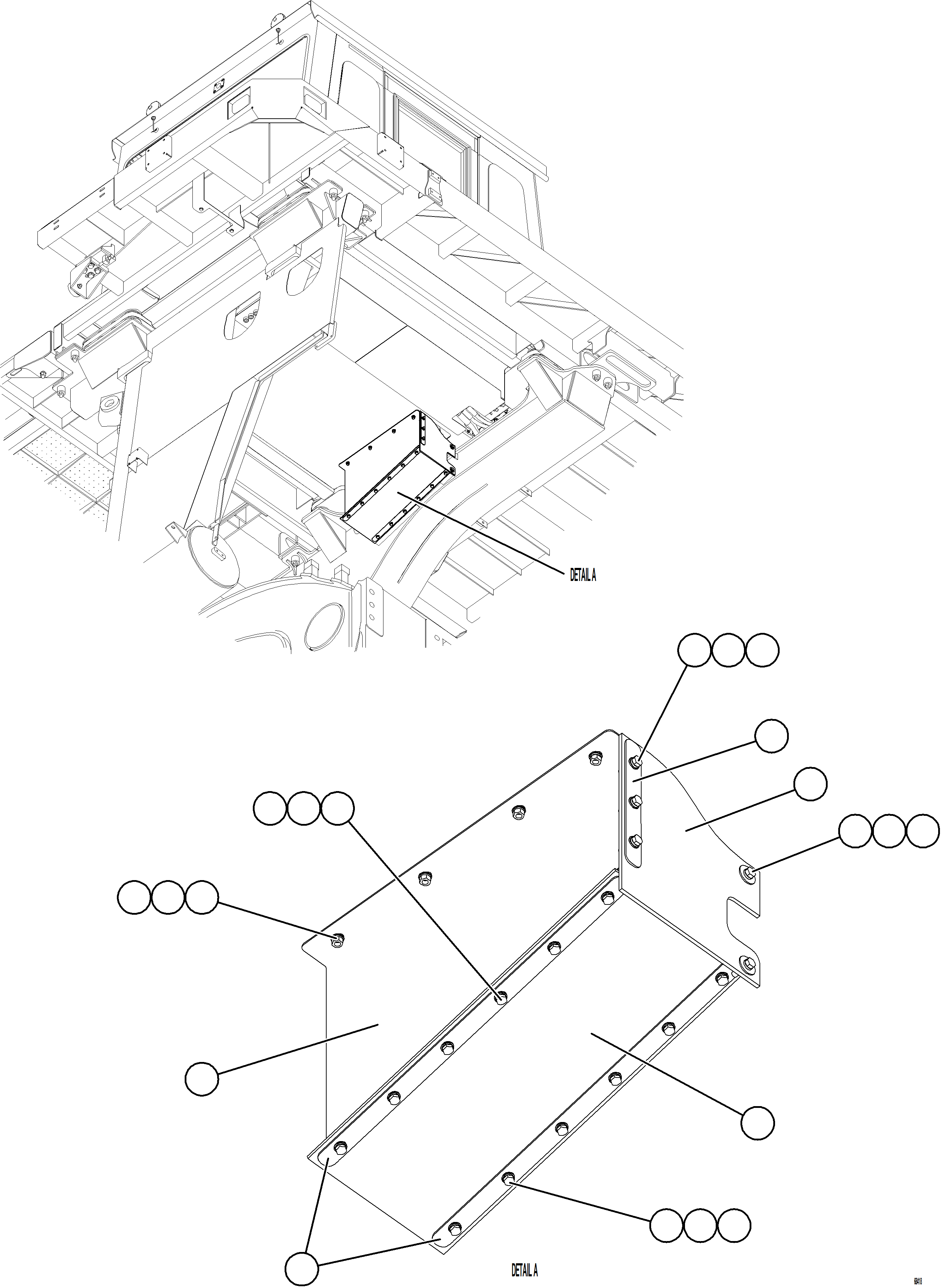 Komatsu parts book diagram for AFE77-CN 830E-5 S/N A50294 - A50295  SMS: CAB CONNECTOR MUD FLAPS
