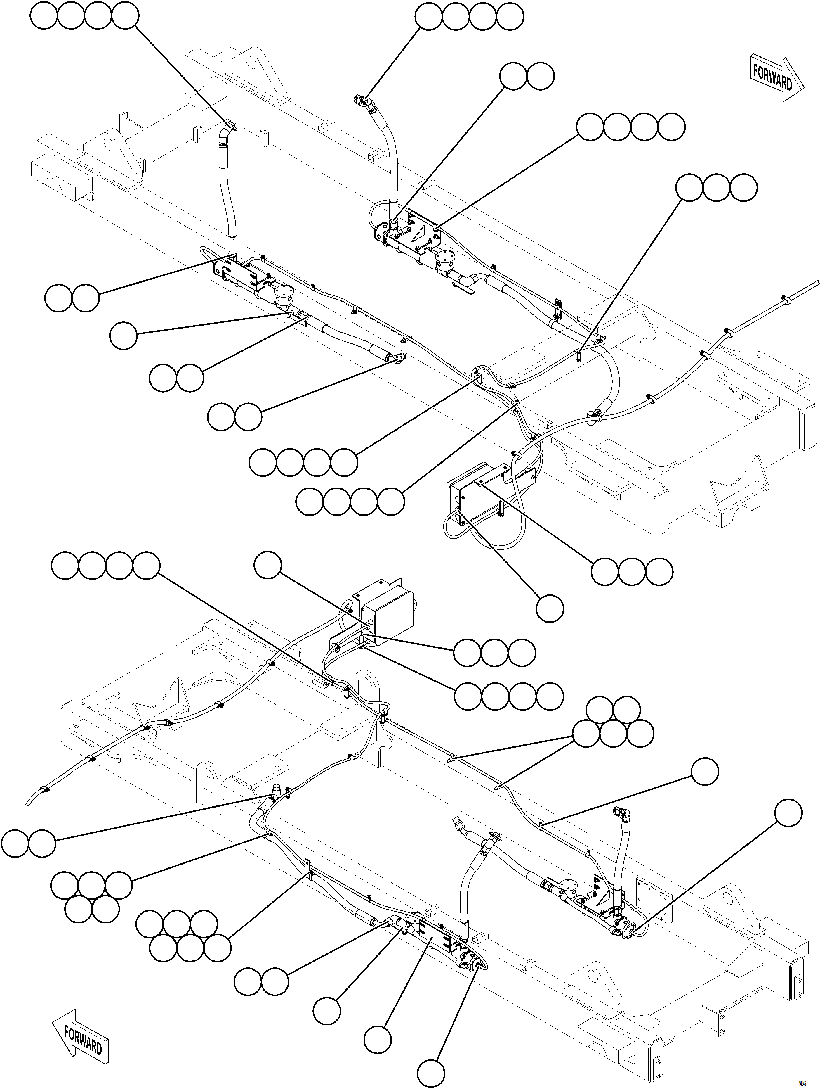 Komatsu parts book diagram for AFE77-CN 830E-5 S/N A50294 - A50295  SMS: HOTSTART - ENGINE COOLANT