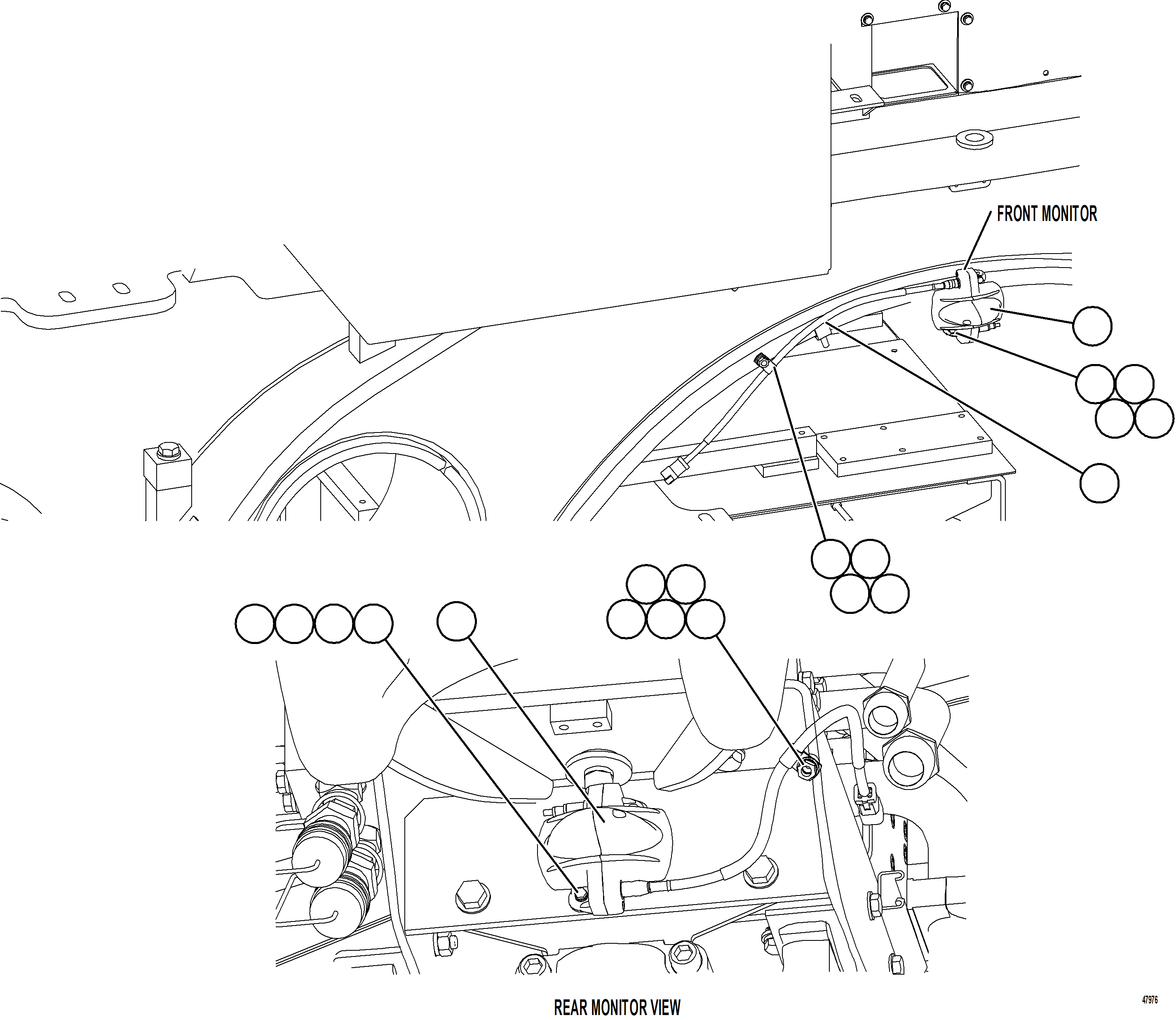 Komatsu parts book diagram for AFE77-CN 830E-5 S/N A50294 - A50295  SMS: TIRE MONITOR ACTIVE ANTENNA