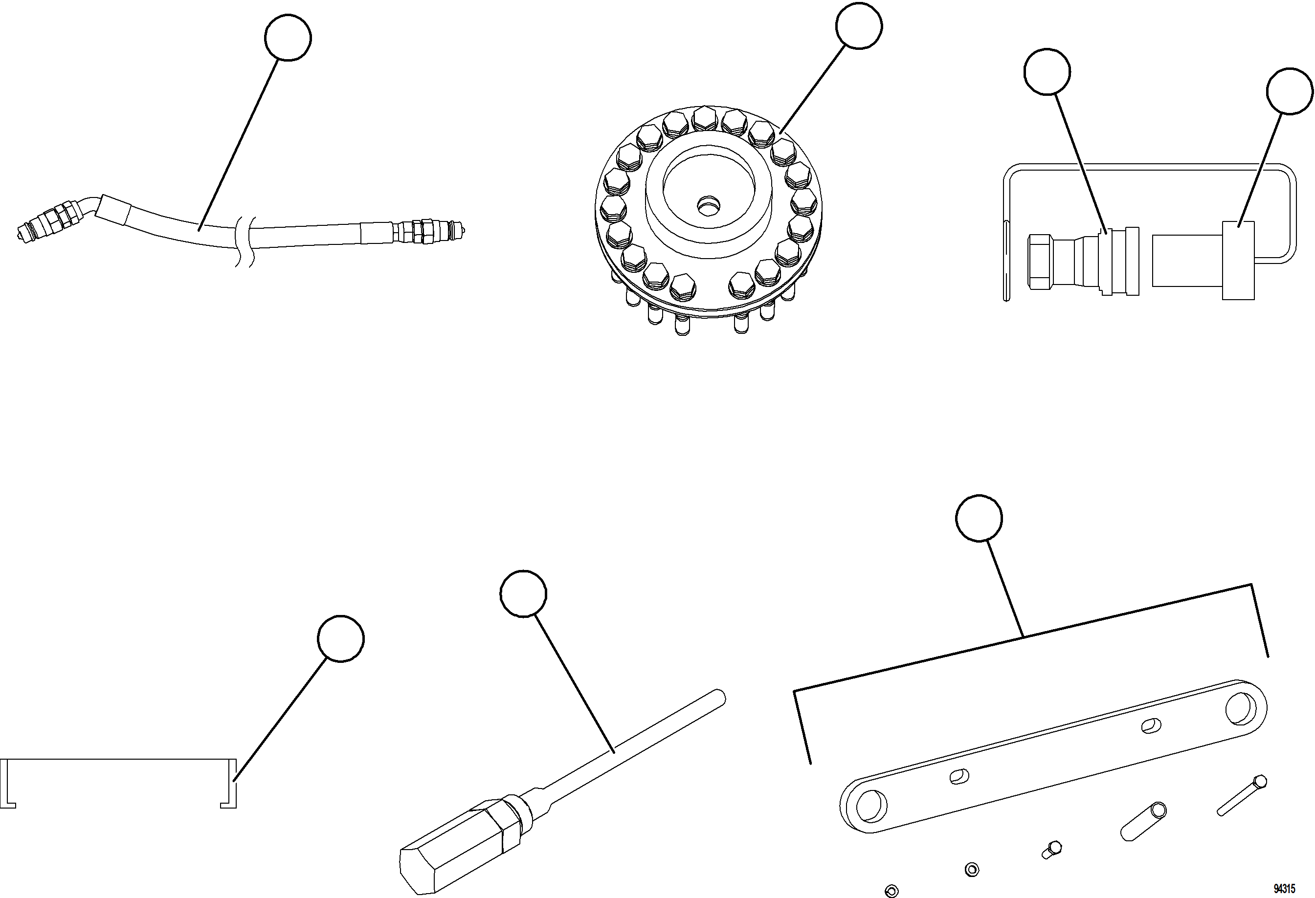 Komatsu parts book diagram for AFE77-CV 830E-5 S/N A50338,A50341 - A40345  KCH: SPECIAL TOOL GROUP    2/2