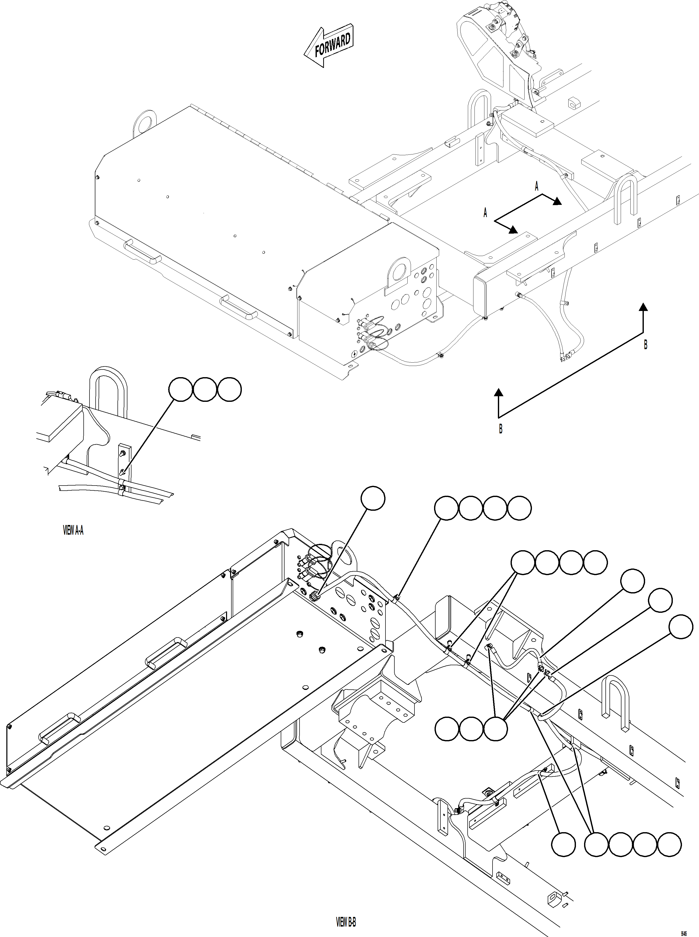 Komatsu parts book diagram for AFE77-CX 830E-5 S/N A50347 - A50348,A50355,A50362,A50368,A50370 - A50371  KBI: BATTERY CHARGING ALTERNATOR WIRING    2/2
