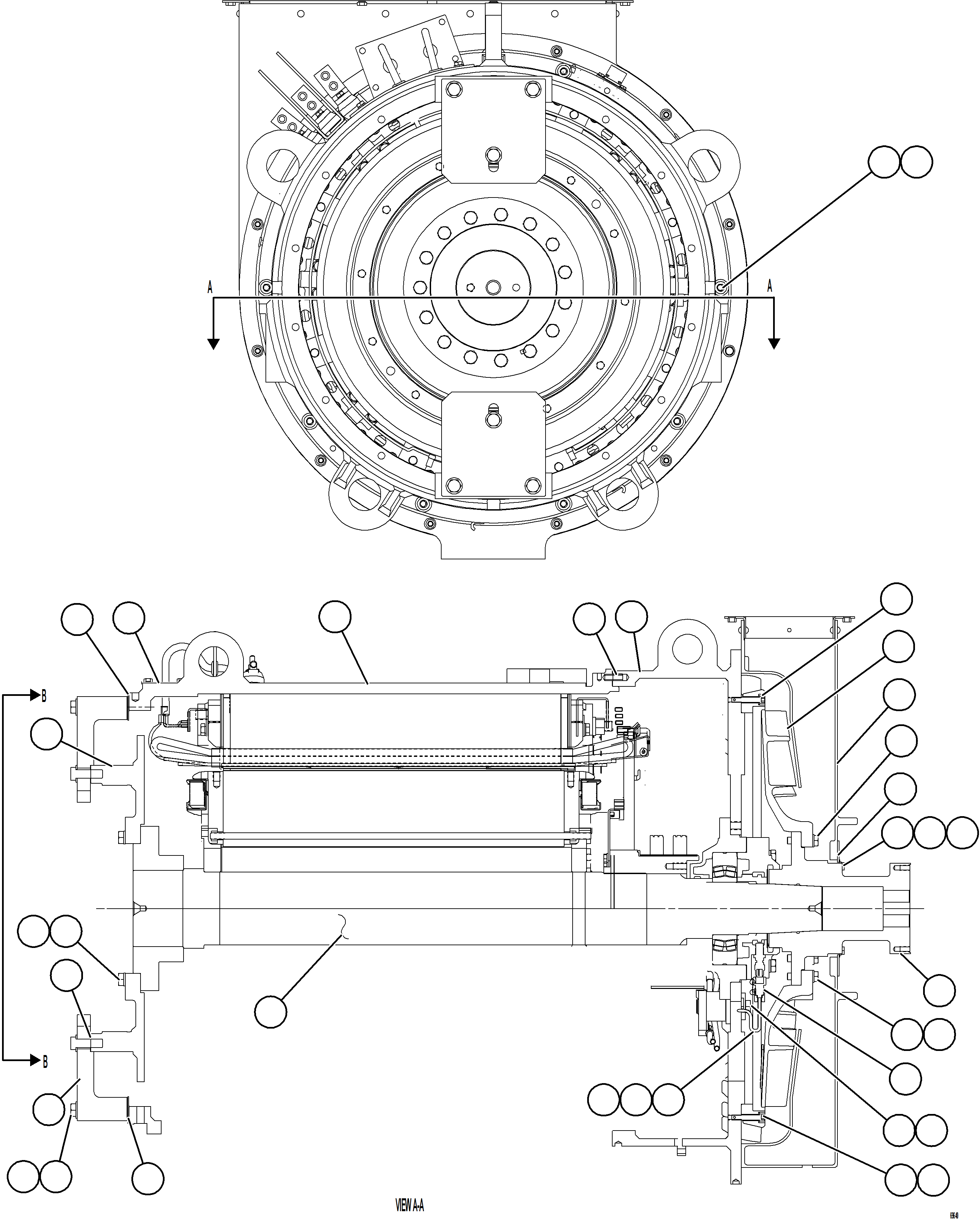 Komatsu parts book diagram for AFE77-CX 830E-5 S/N A50347 - A50348,A50355,A50362,A50368,A50370 - A50371  KBI: ALTERNATOR ASSEMBLY    2/6