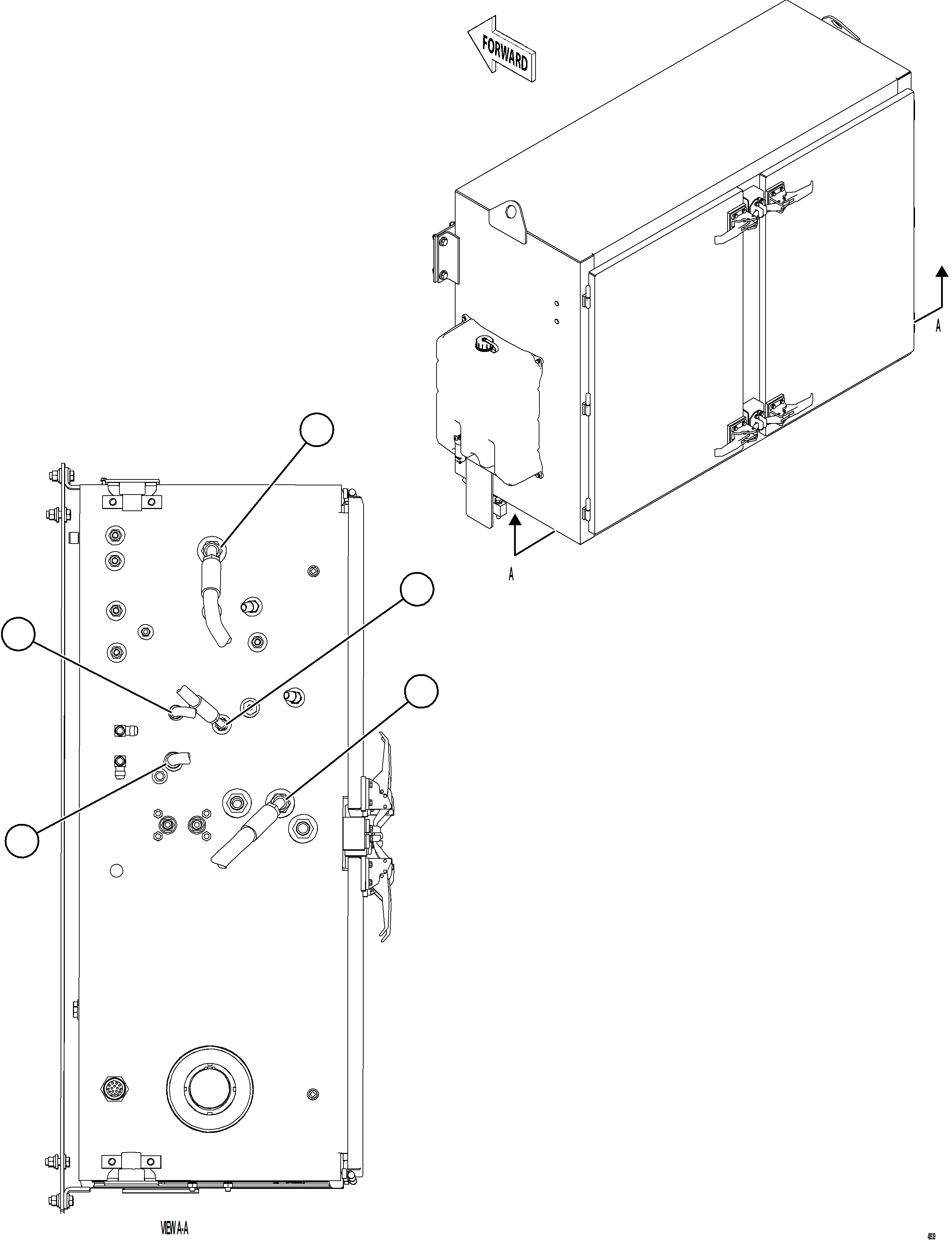 Komatsu parts book diagram for AFE77-CX 830E-5 S/N A50347 - A50348,A50355,A50362,A50368,A50370 - A50371  KBI: HYDR BRAKE CBNT PIPING - BRAKE MANIFOLD    2/2