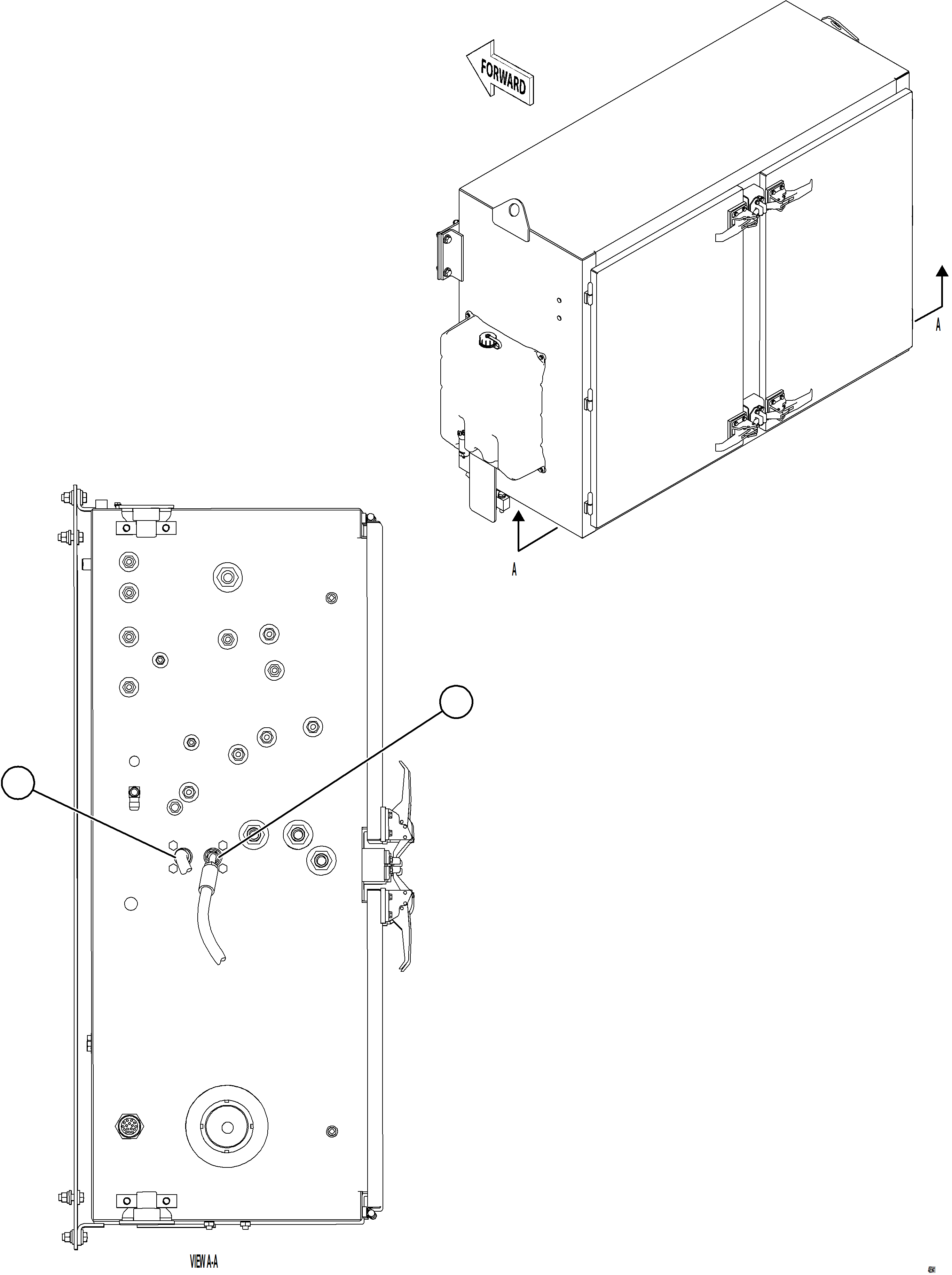 Komatsu parts book diagram for AFE77-CX 830E-5 S/N A50347 - A50348,A50355,A50362,A50368,A50370 - A50371  KBI: HYDR BRAKE CBNT PIPING - DUAL RELAY VALVE    1/2
