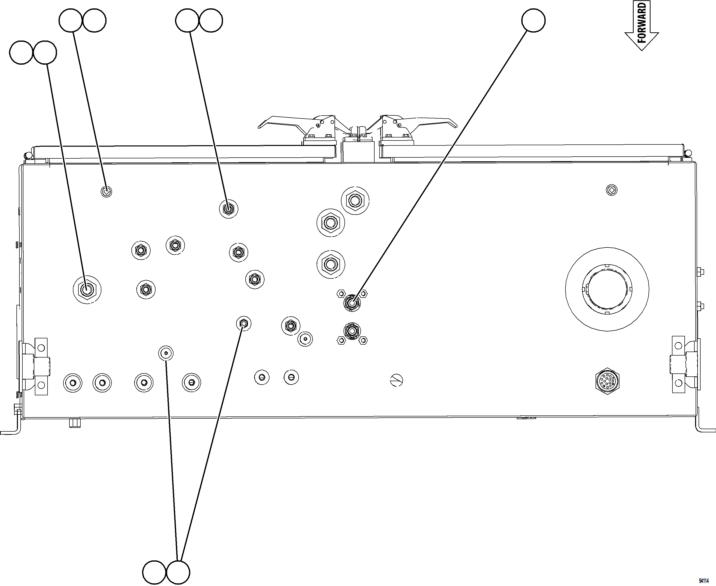 Komatsu parts book diagram for AFE77-CX 830E-5 S/N A50347 - A50348,A50355,A50362,A50368,A50370 - A50371  KBI: HYDRAULIC BRAKE CABINET STRUCTURE    2/2