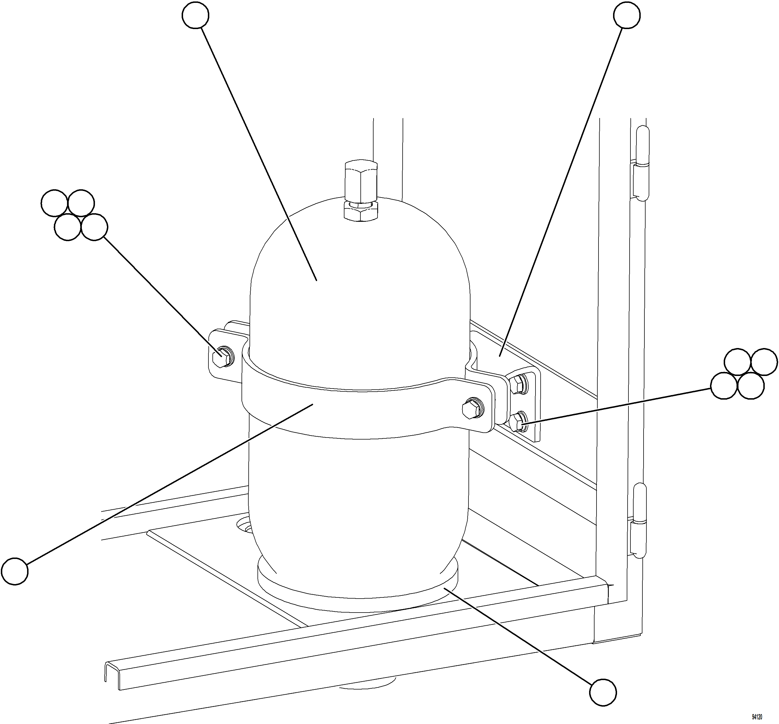 Komatsu parts book diagram for AFE77-CX 830E-5 S/N A50347 - A50348,A50355,A50362,A50368,A50370 - A50371  KBI: BRAKE ACCUMULATOR INSTALLATION    1/2