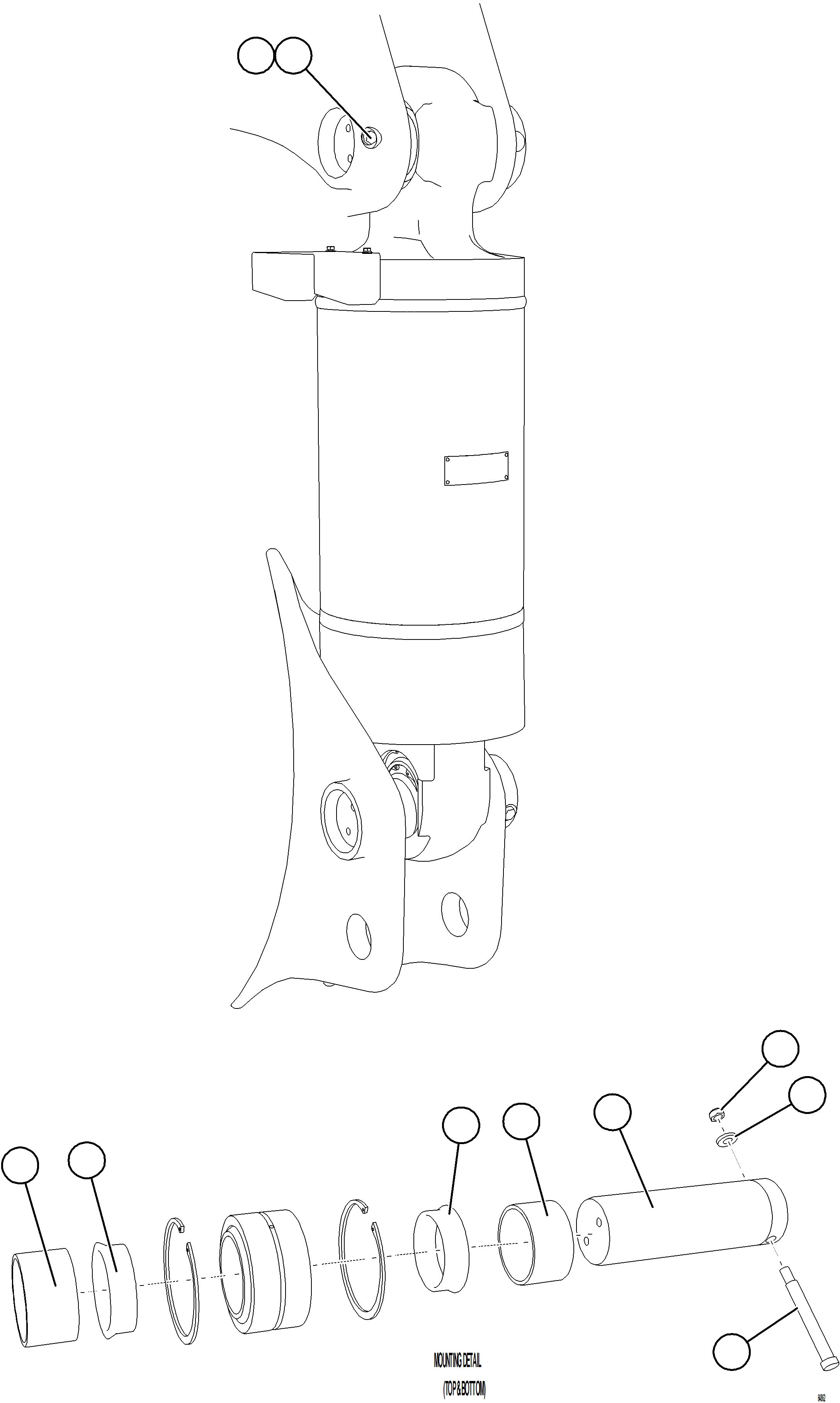 Komatsu parts book diagram for AFE77-CX 830E-5 S/N A50347 - A50348,A50355,A50362,A50368,A50370 - A50371  KBI: REAR SUSPENSION INSTALLATION