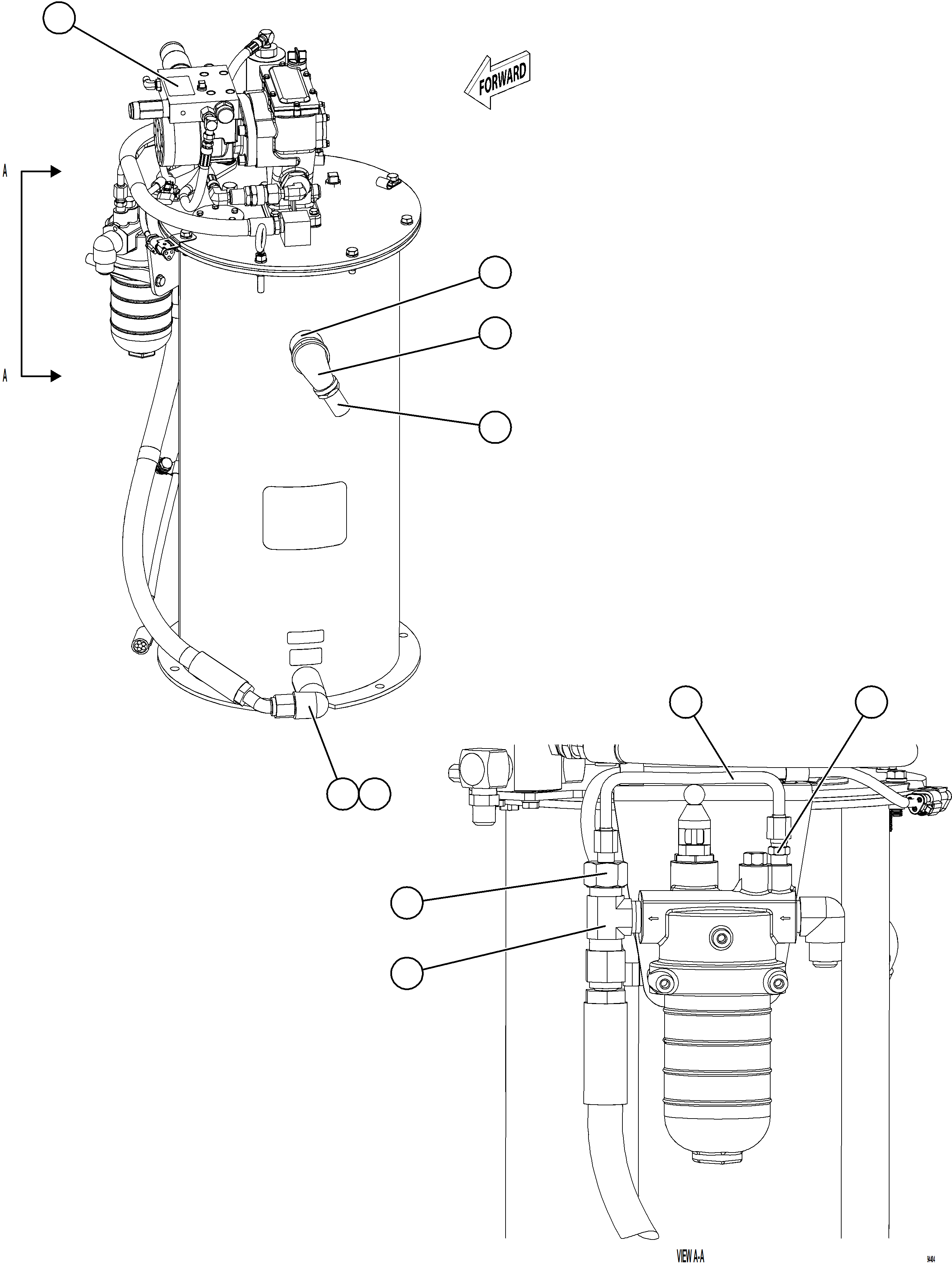 Komatsu parts book diagram for AFE77-CX 830E-5 S/N A50347 - A50348,A50355,A50362,A50368,A50370 - A50371  KBI: LUBRICATION PUMP SUB-ASSEMBLY    2/2