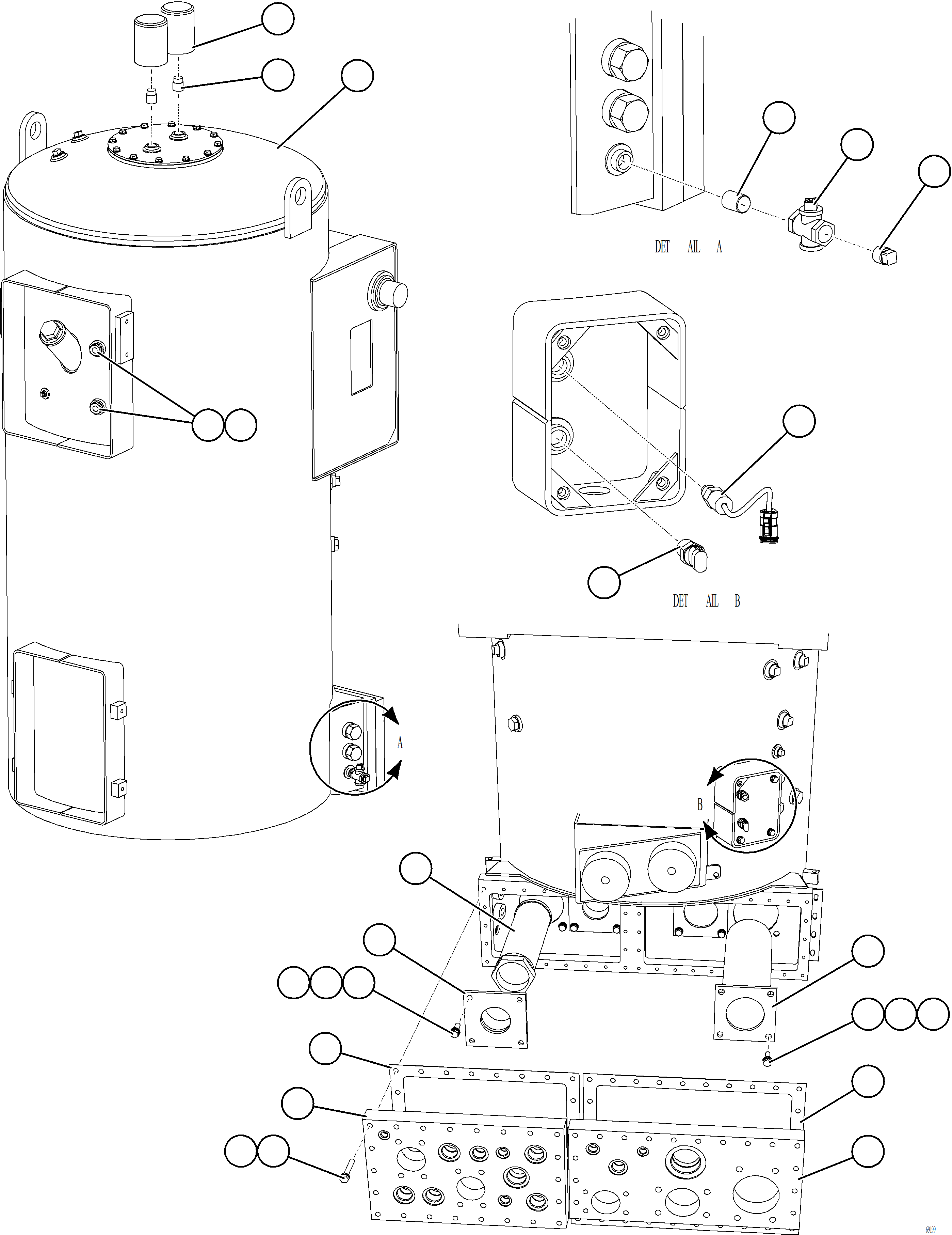 Dump Trucks Komatsu / AFE77-S 830E-5 S/N A50057  HEAVY METAL(afe77-s) / HYDRAULIC TANK ASSEMBLY    1/2(336 : 69199)