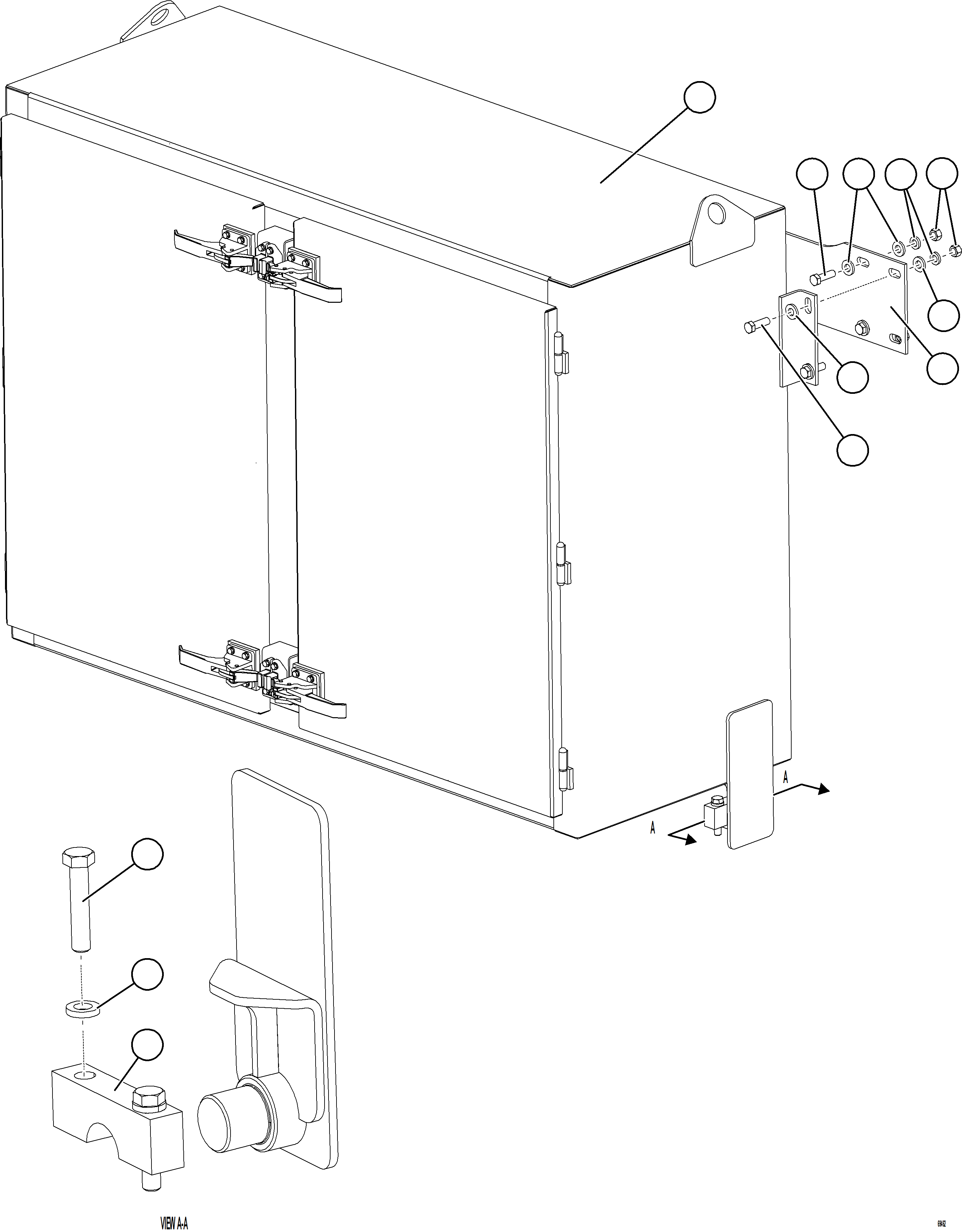 Komatsu parts book diagram for AFE78-AC 930E-5 S/N A40112, A40117, A40125  BLACKWATER: HYDRAULIC BRAKE CABINET INSTALLATION