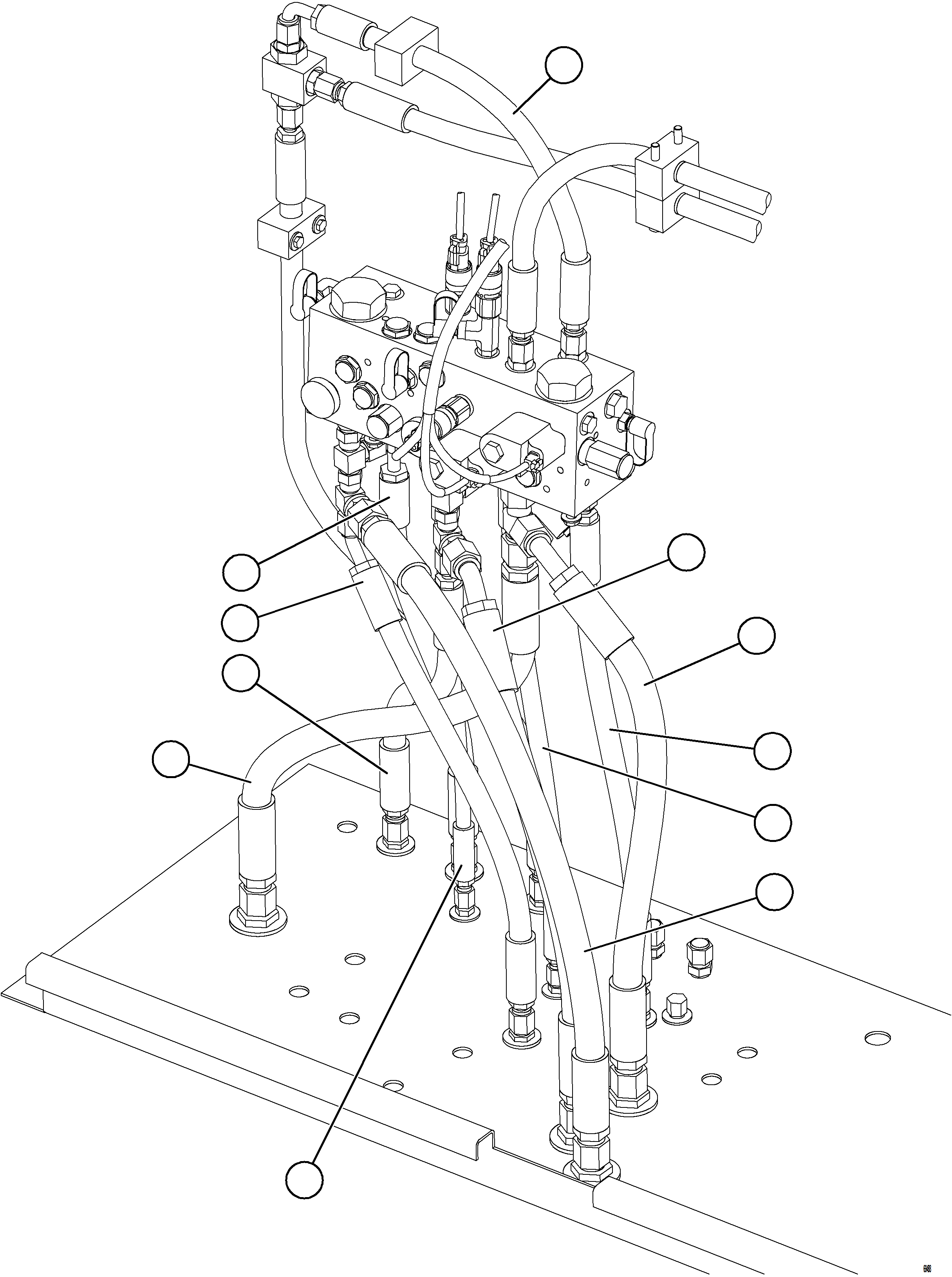Komatsu parts book diagram for AFE78-AC 930E-5 S/N A40112, A40117, A40125  BLACKWATER: BRAKE MANIFOLD PIPING