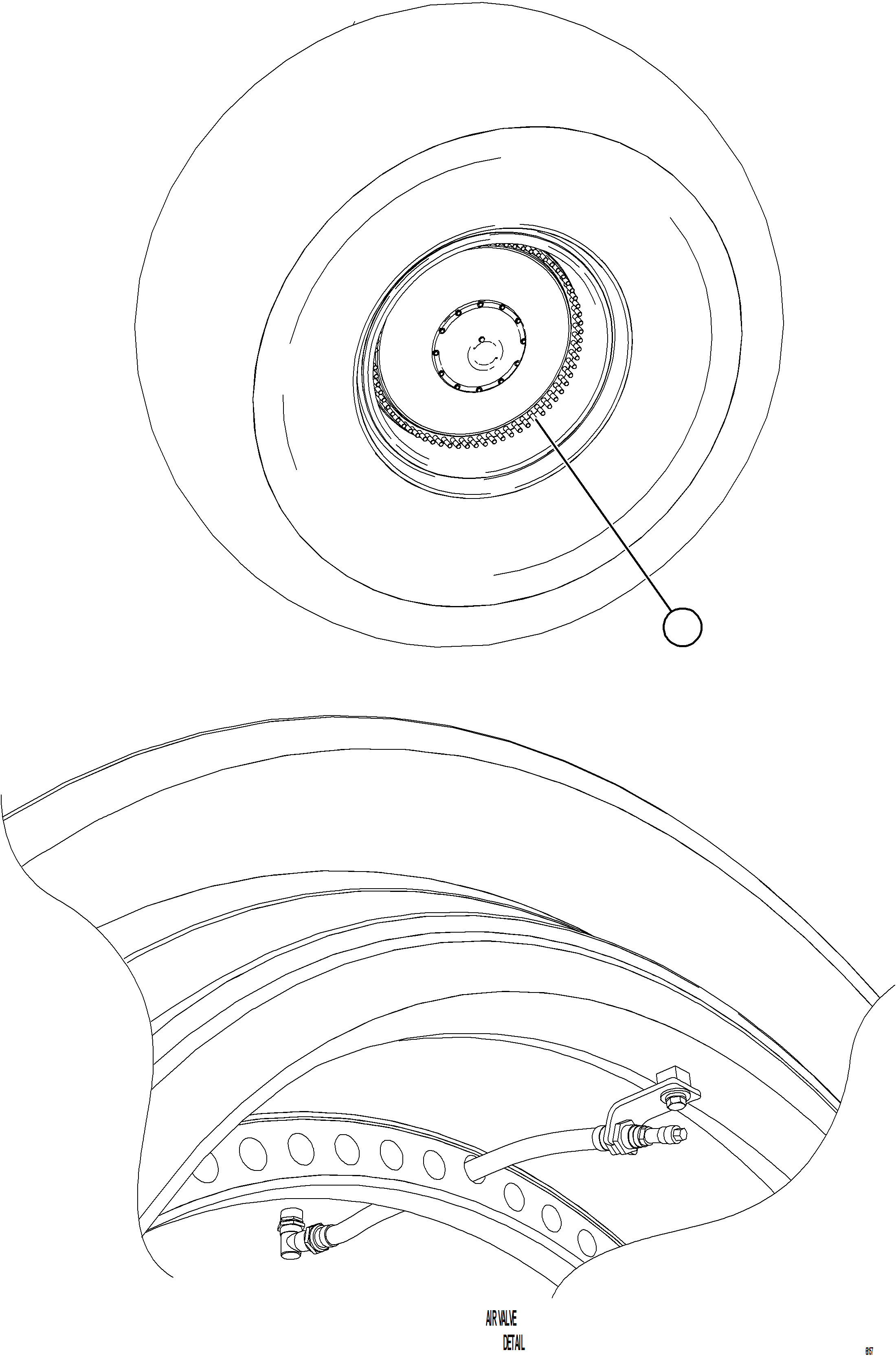 Komatsu parts book diagram for AFE78-AC 930E-5 S/N A40112, A40117, A40125  BLACKWATER: FRONT WHEEL INSTALLATION