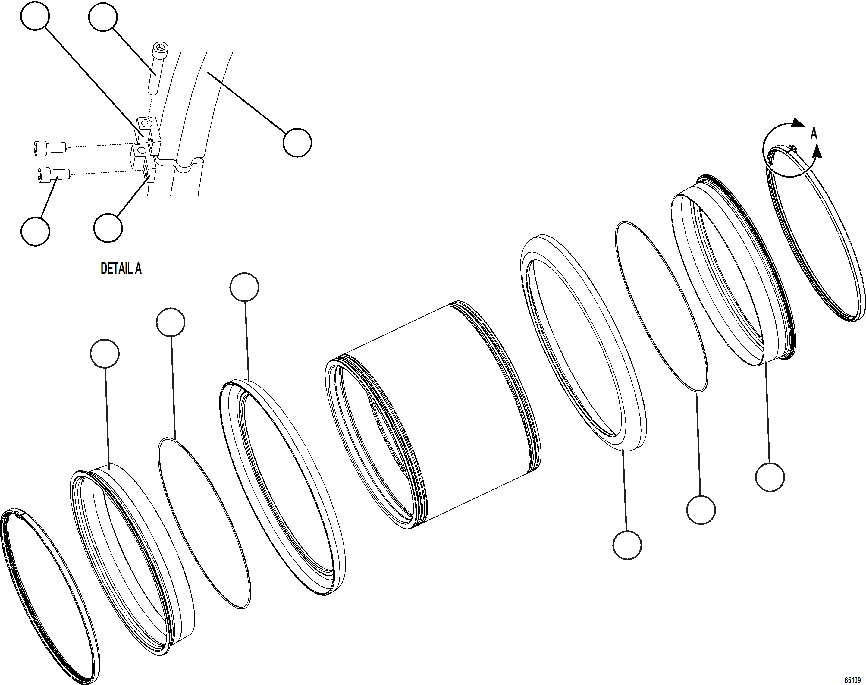 Komatsu parts book diagram for AFE78-AC 930E-5 S/N A40112, A40117, A40125  BLACKWATER: SMART RIM ASSEMBLY - REAR OUTER