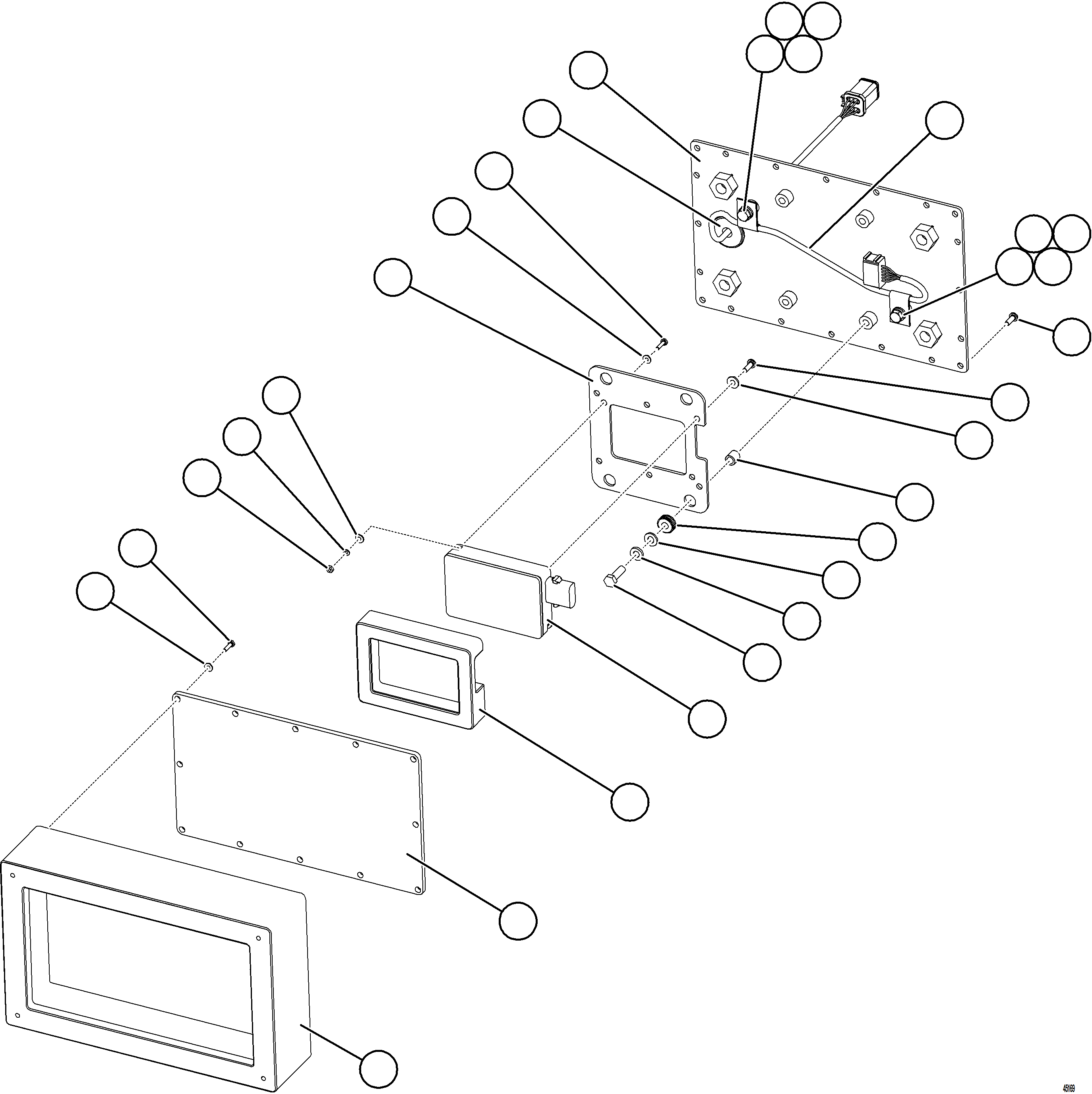 Komatsu parts book diagram for AFE78-AE 930E-5 S/N A40123 - A40124, A40126 - A40127  LOMAS BAYAS: RADAR SENSOR ASSEMBLY    XC3988