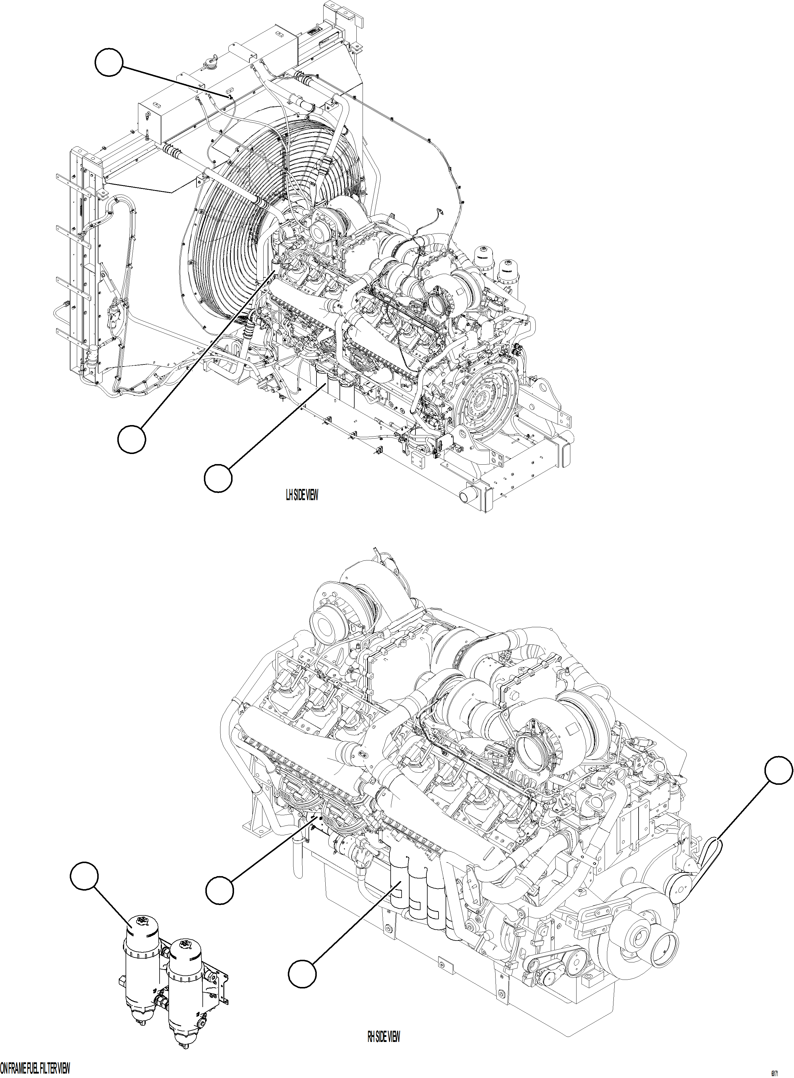 Komatsu parts book diagram for AFE78-AF 930E-5 S/N A40128 - A40129  LOMAS BAYAS: ENGINE AND COMPONENTS