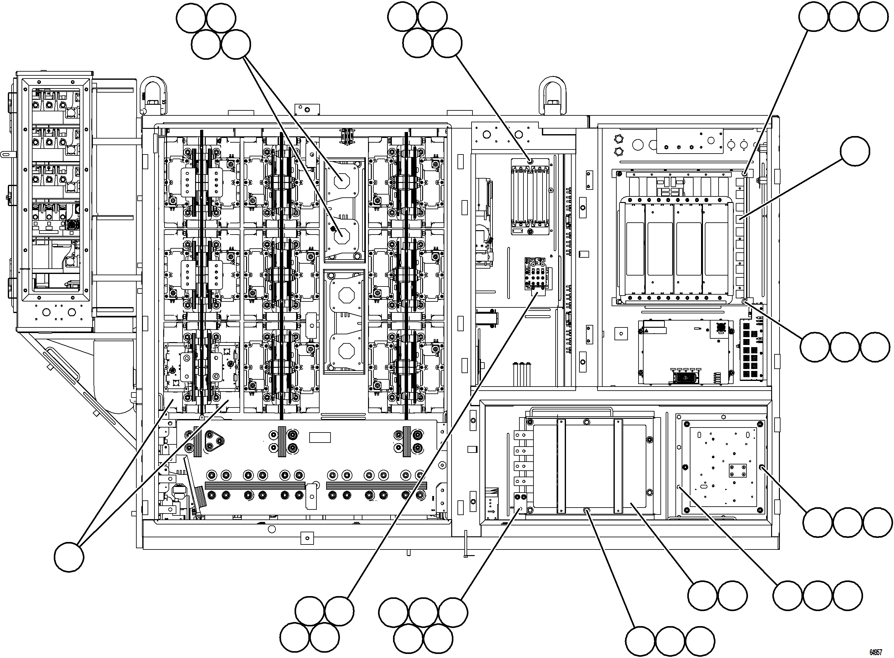 Komatsu parts book diagram for AFE78-AF 930E-5 S/N A40128 - A40129  LOMAS BAYAS: CONTROL CABINET    1/13