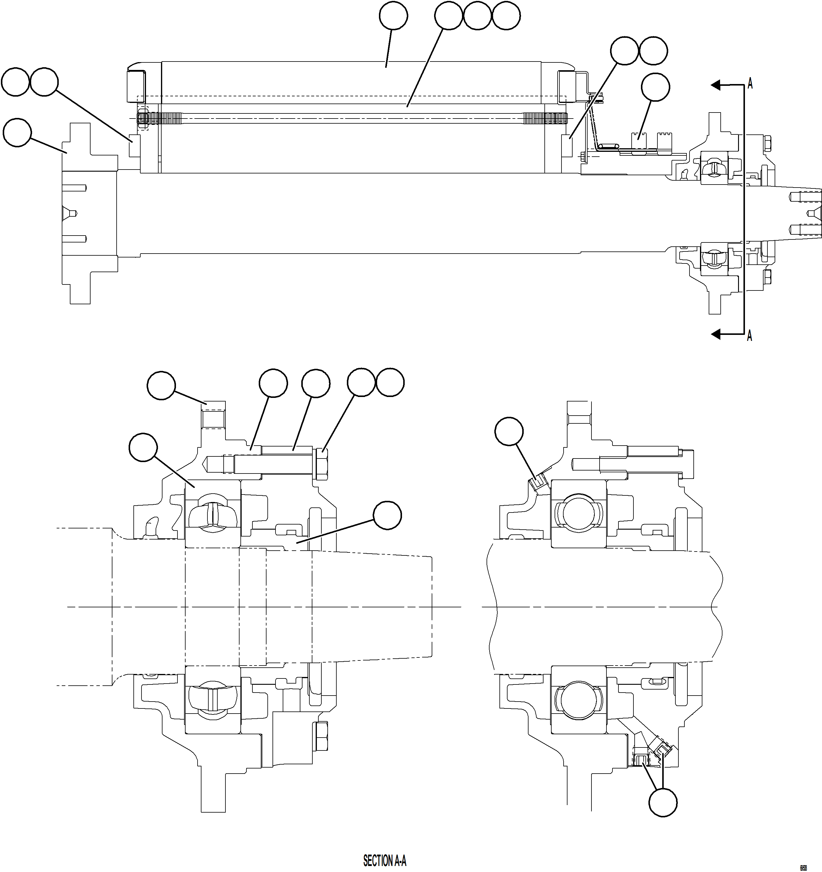 Komatsu parts book diagram for AFE78-AF 930E-5 S/N A40128 - A40129  LOMAS BAYAS: ALTERNATOR - ROTOR ASSEMBLY  2/2    58F-43-03101