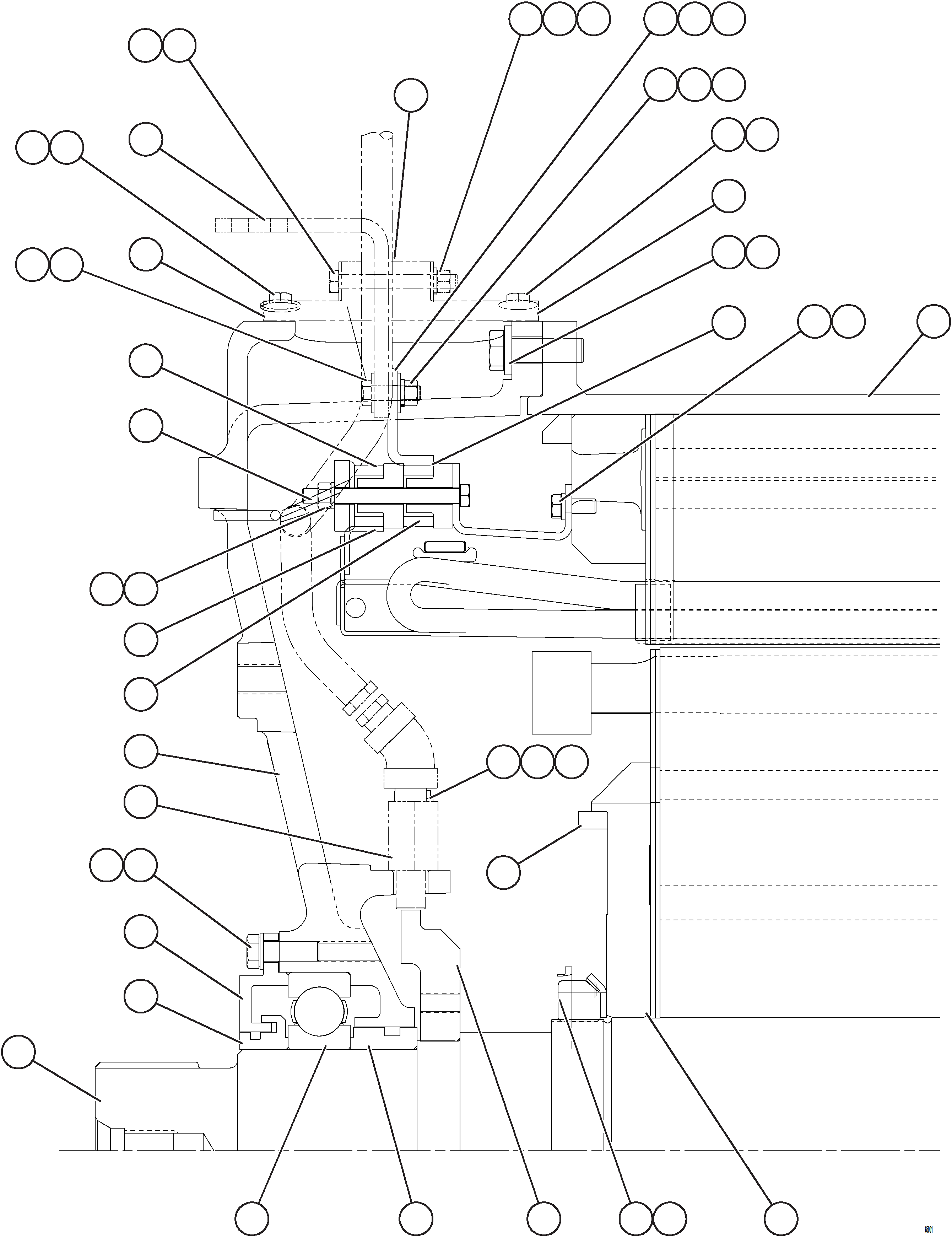 Komatsu parts book diagram for AFE78-AF 930E-5 S/N A40128 - A40129  LOMAS BAYAS: WHEEL MOTOR ROTOR ASSEMBLY    1/2    58F-30-00200