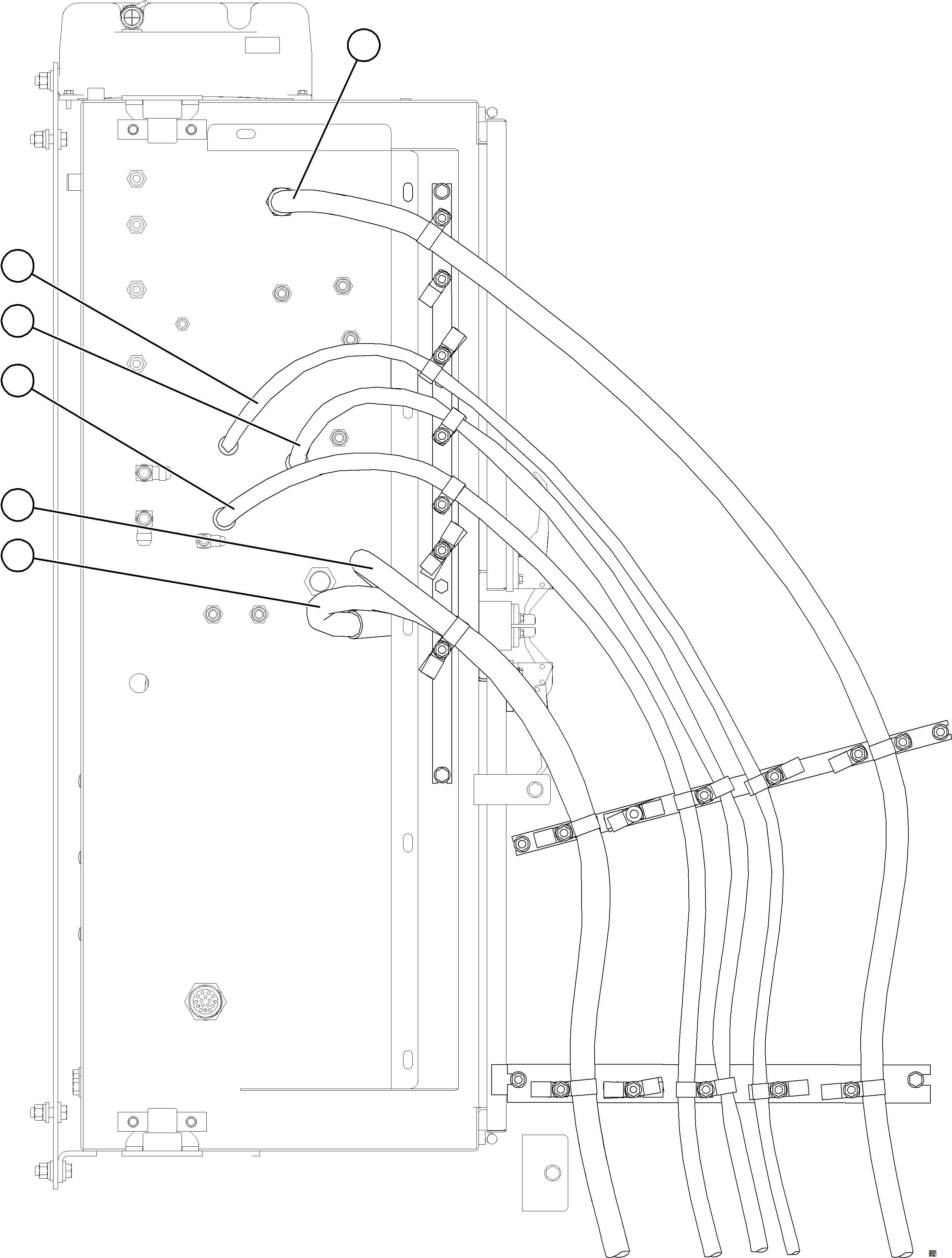 Komatsu parts book diagram for AFE78-AF 930E-5 S/N A40128 - A40129  LOMAS BAYAS: HYDRAULIC BRAKE CABINET PIPING - BRAKE MANIFOLD