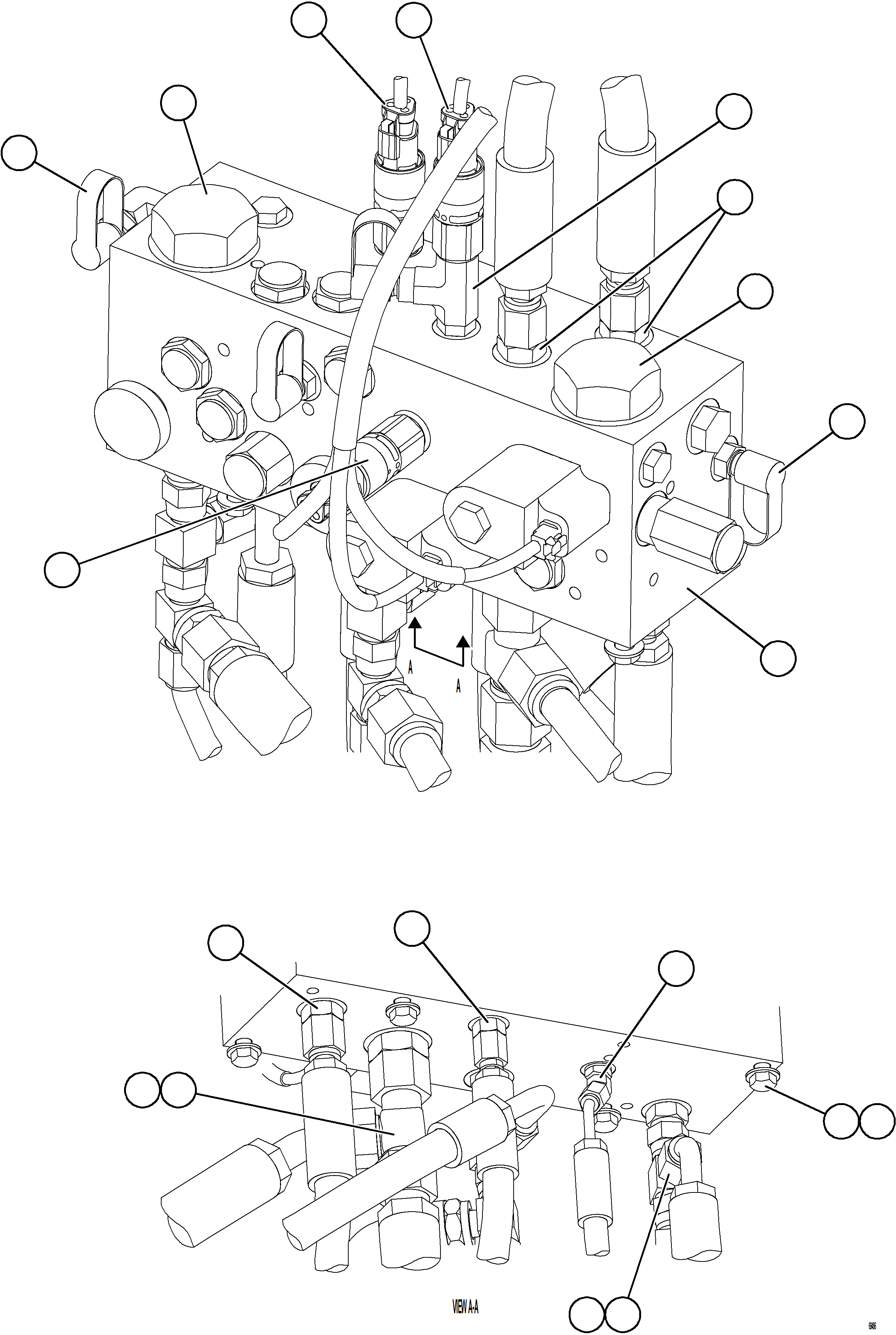 Komatsu parts book diagram for AFE78-AF 930E-5 S/N A40128 - A40129  LOMAS BAYAS: BRAKE MANIFOLD COMPONENTS