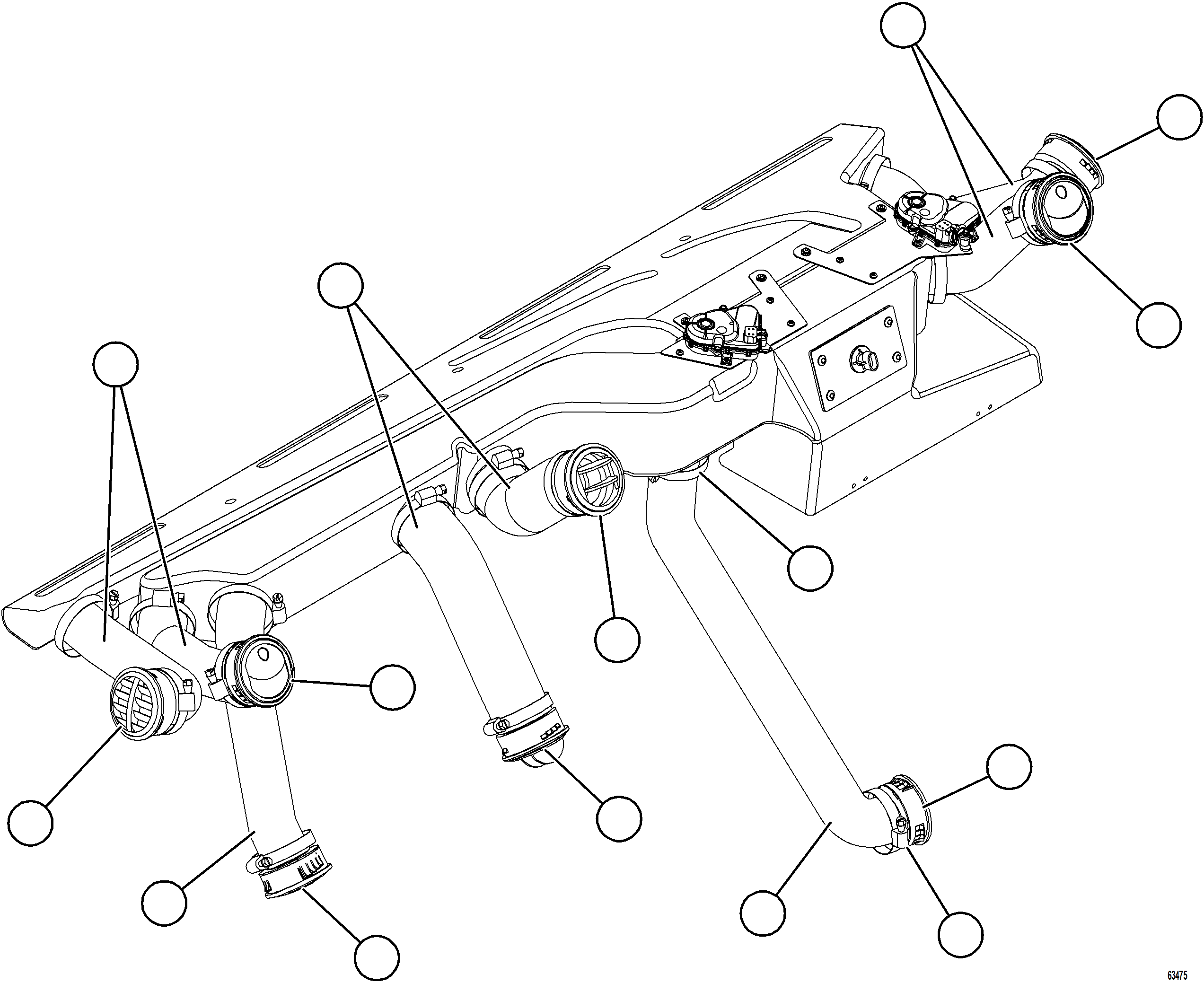 Komatsu parts book diagram for AFE78-AF 930E-5 S/N A40128 - A40129  LOMAS BAYAS: HVAC MODULE INSTALLATION    2/2    58E-98-20052
