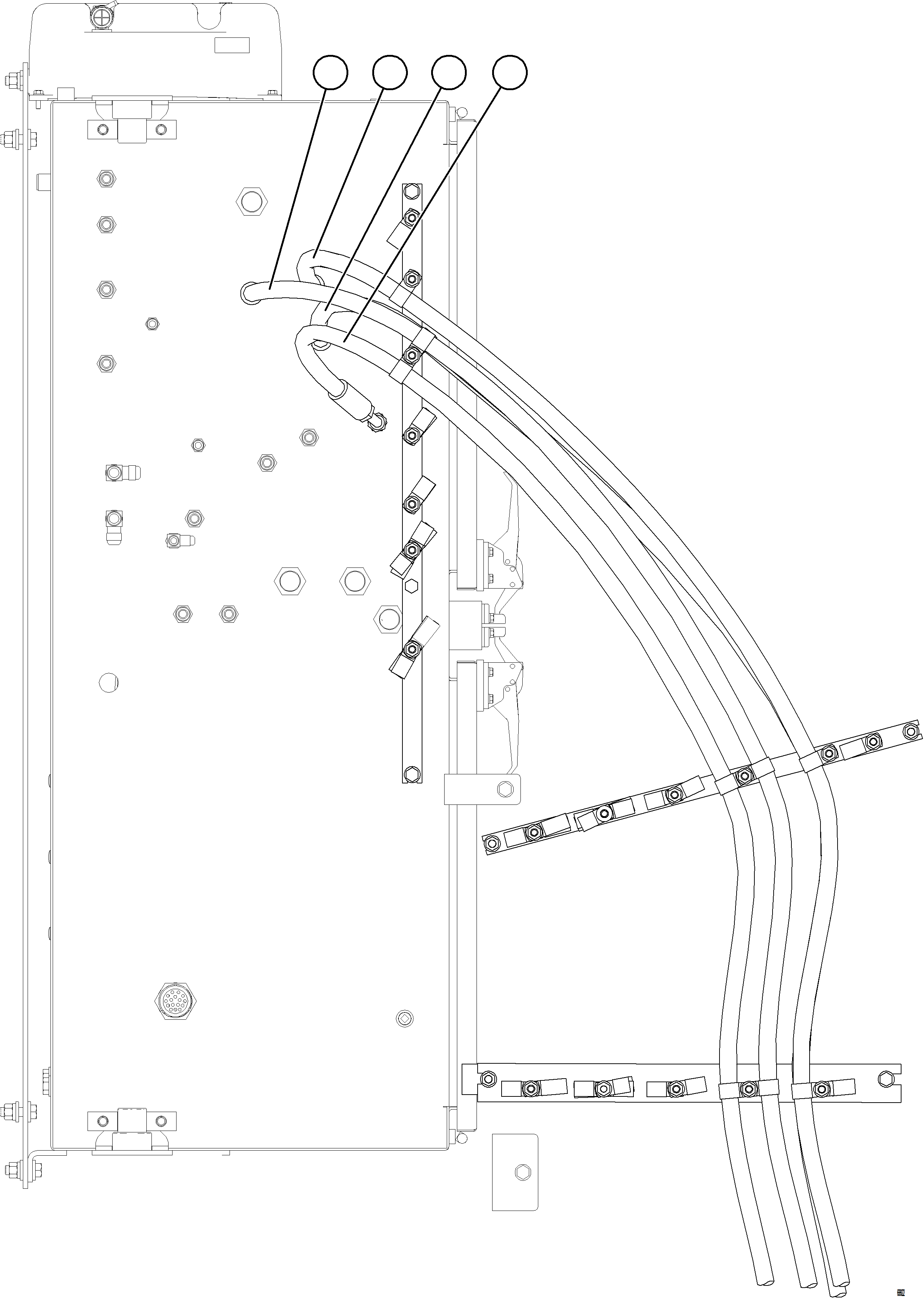 Komatsu parts book diagram for AFE78-AH 930E-5 S/N A40131 - A40132  THEISS: HYDRAULIC BRAKE CABINET PIPING - HOIST PILOT VALVE