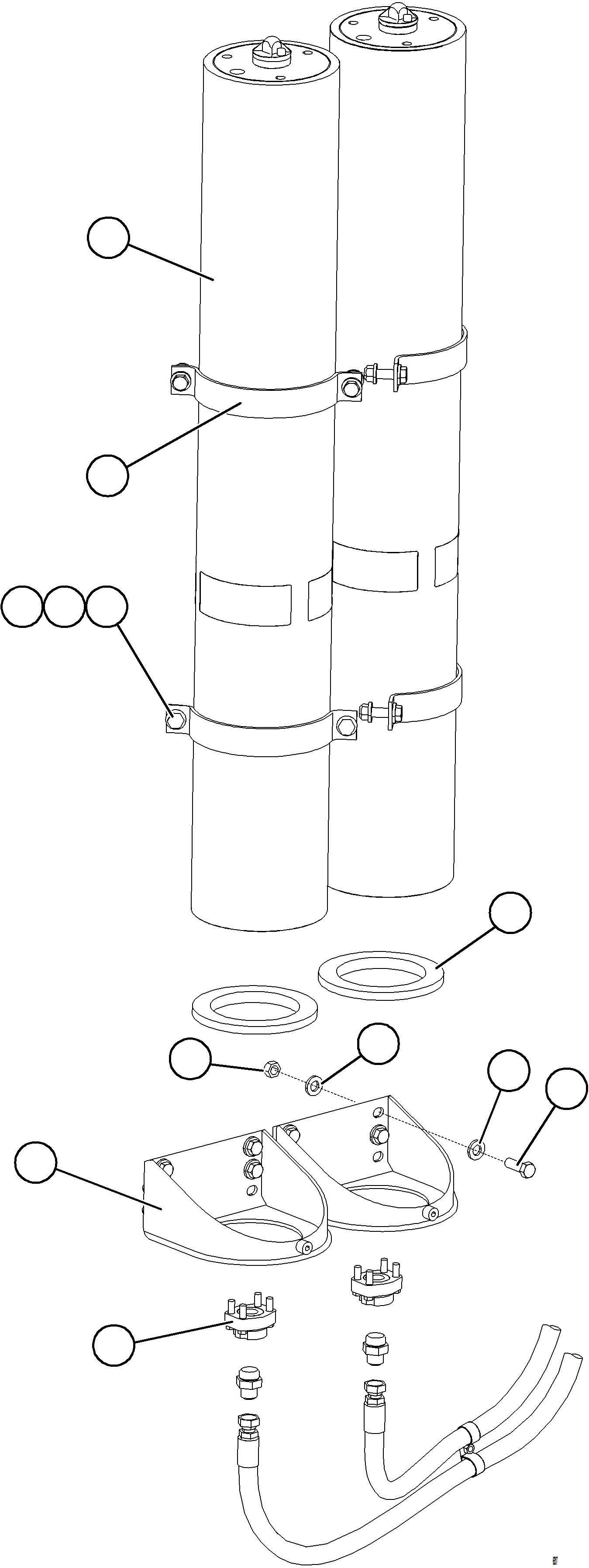 Komatsu parts book diagram for AFE78-AH 930E-5 S/N A40131 - A40132  THEISS: BRAKE ACCUMULATOR INSTALLATION    1/2