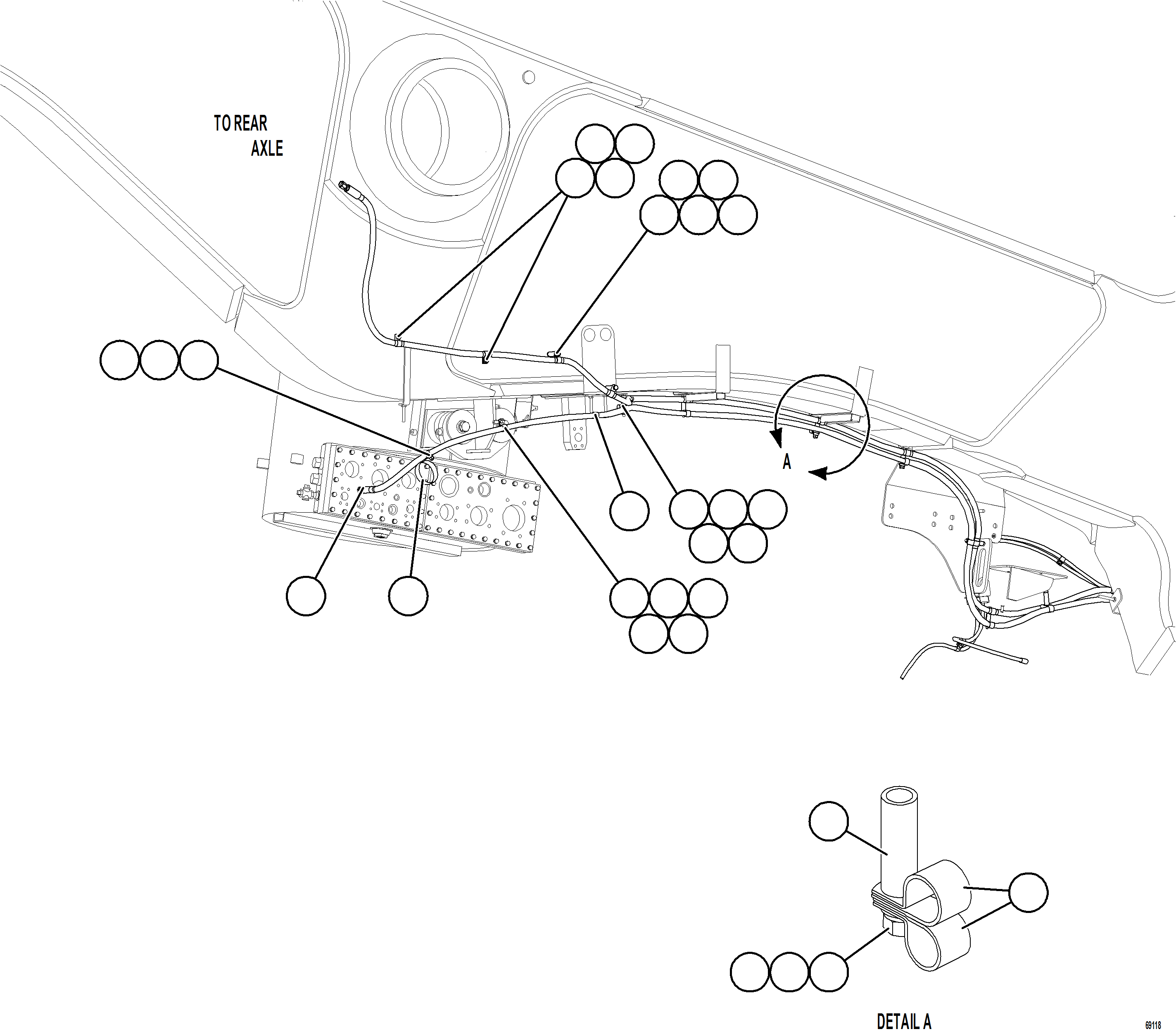 Komatsu parts book diagram for AFE78-AJ 930E-5 S/N A40133 - A40134  MARIGOLD: AUTOMATIC LUBRICATION SYSTEM - FRONT    4/4