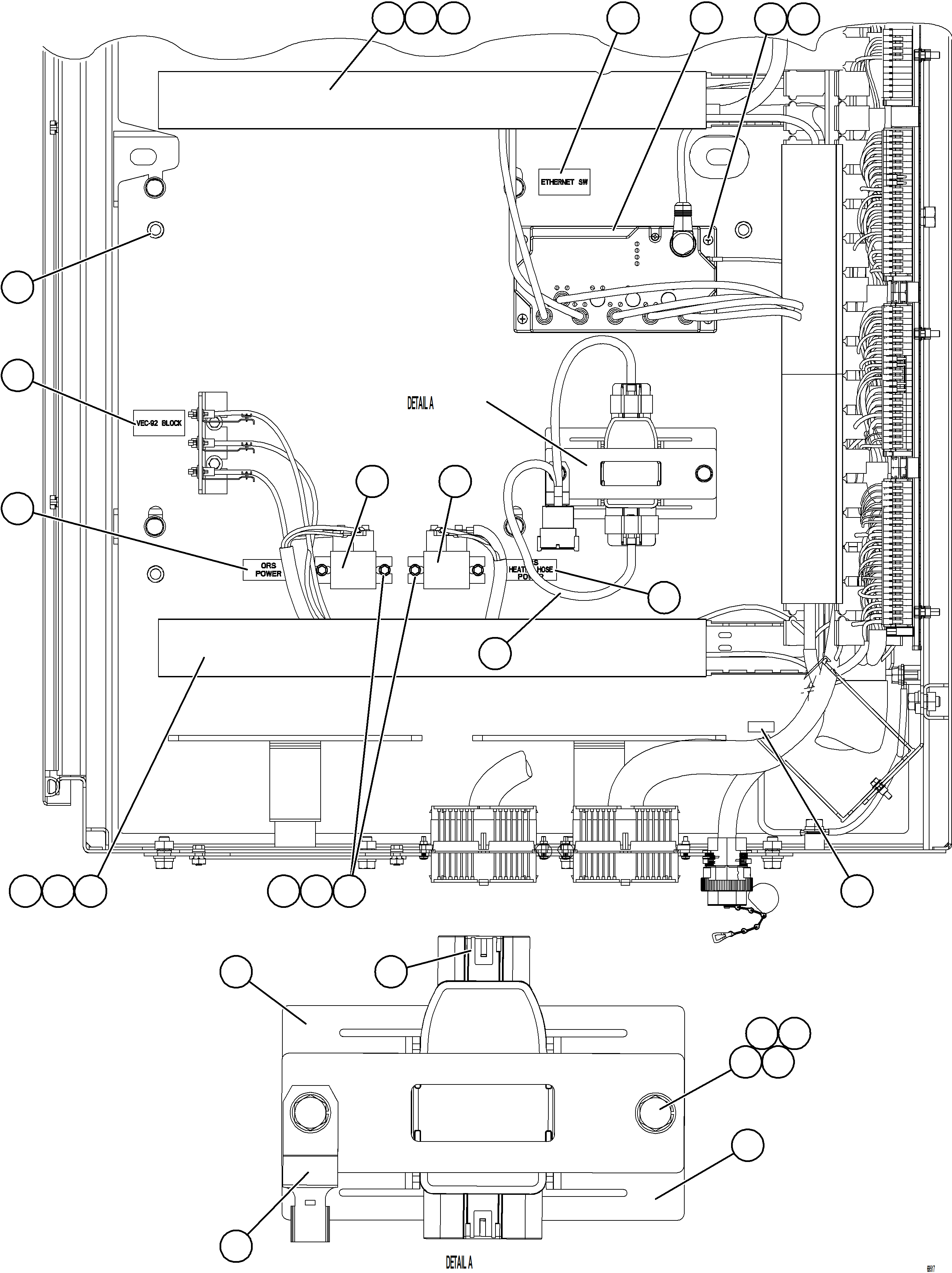 Komatsu parts book diagram for AFE78-AL 930E-5 S/N A40139 - A40140  MOGALAKWENA: AUXILIARY CONTROL CABINET - LH WALL    2/2