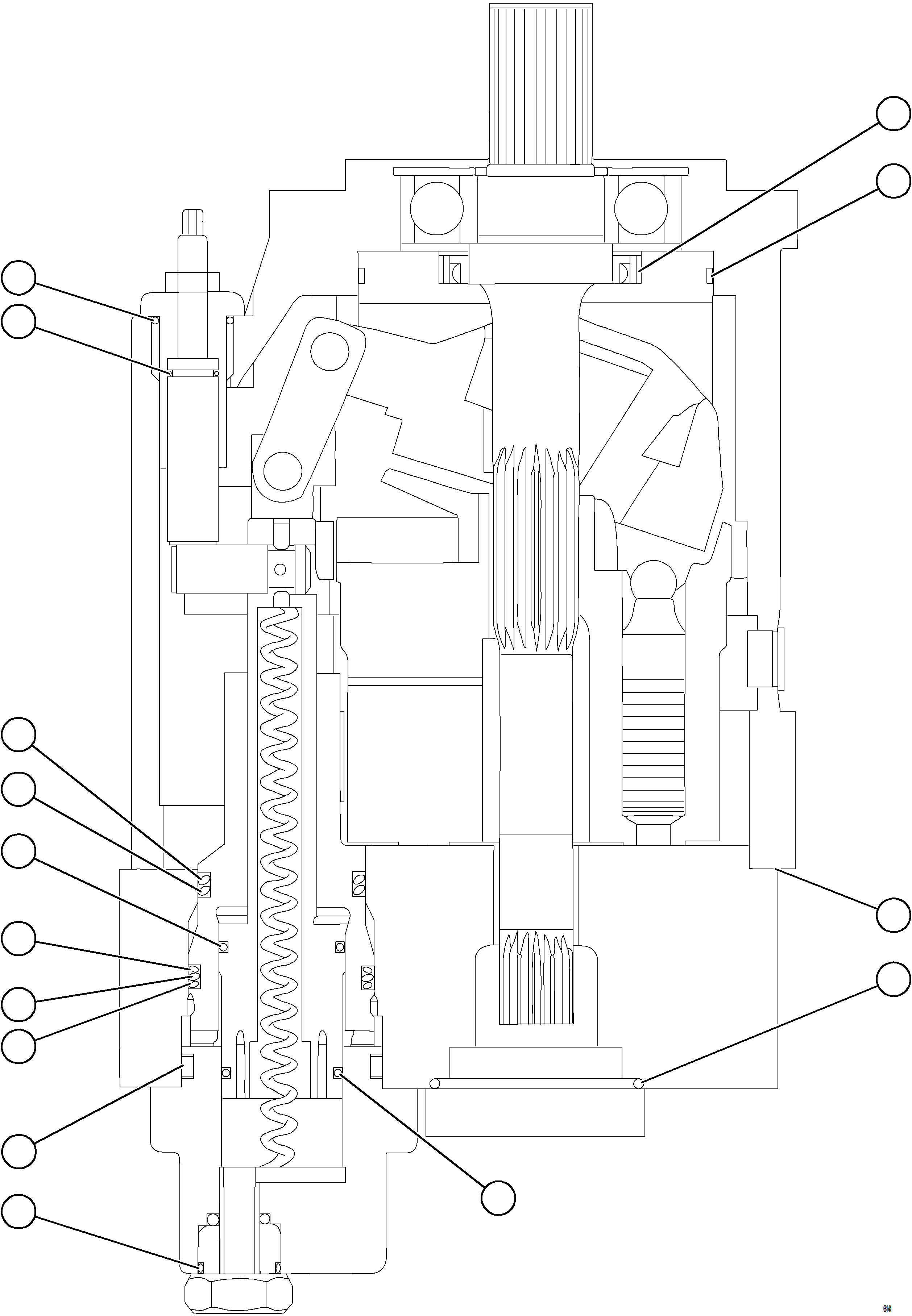 Komatsu parts book diagram for AFE78-AL 930E-5 S/N A40139 - A40140  MOGALAKWENA: STEERING PUMP SEAL INSTALLATION    58C-60-00080