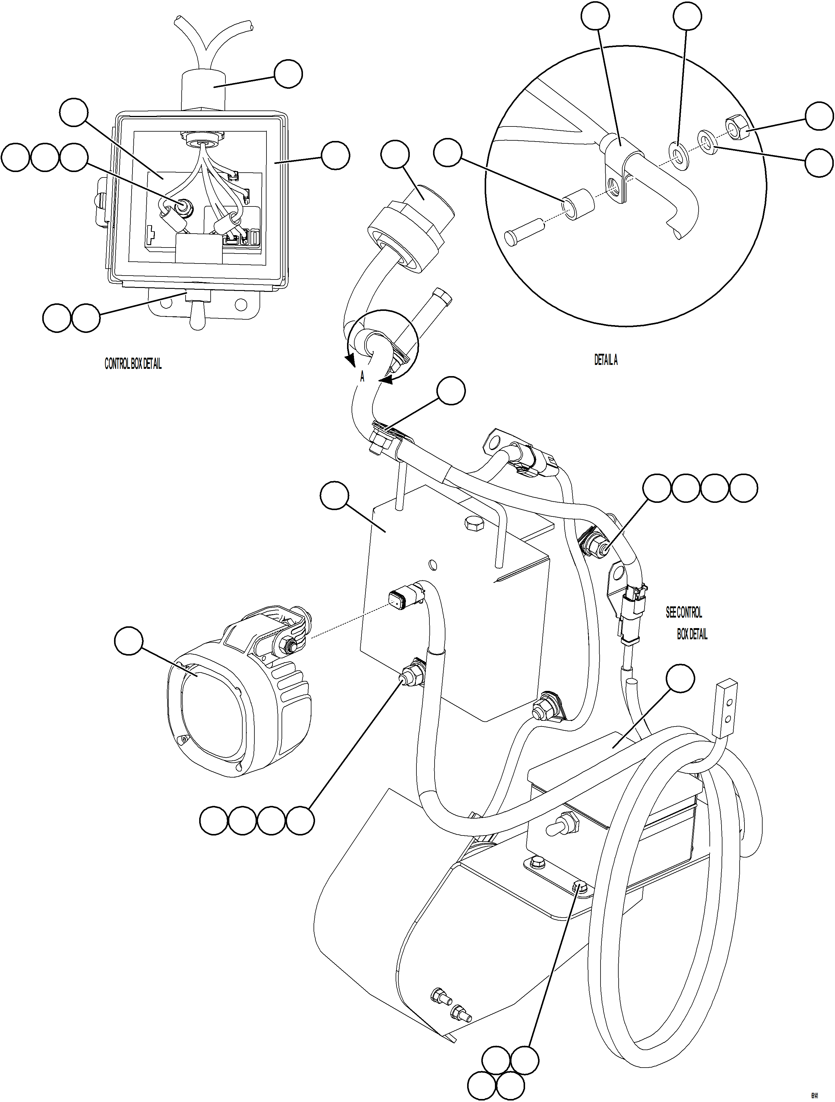 Komatsu parts book diagram for AFE78-AM 930E-5 S/N A40141  IOCC: REAR AXLE HOUSING SERVICE LIGHT