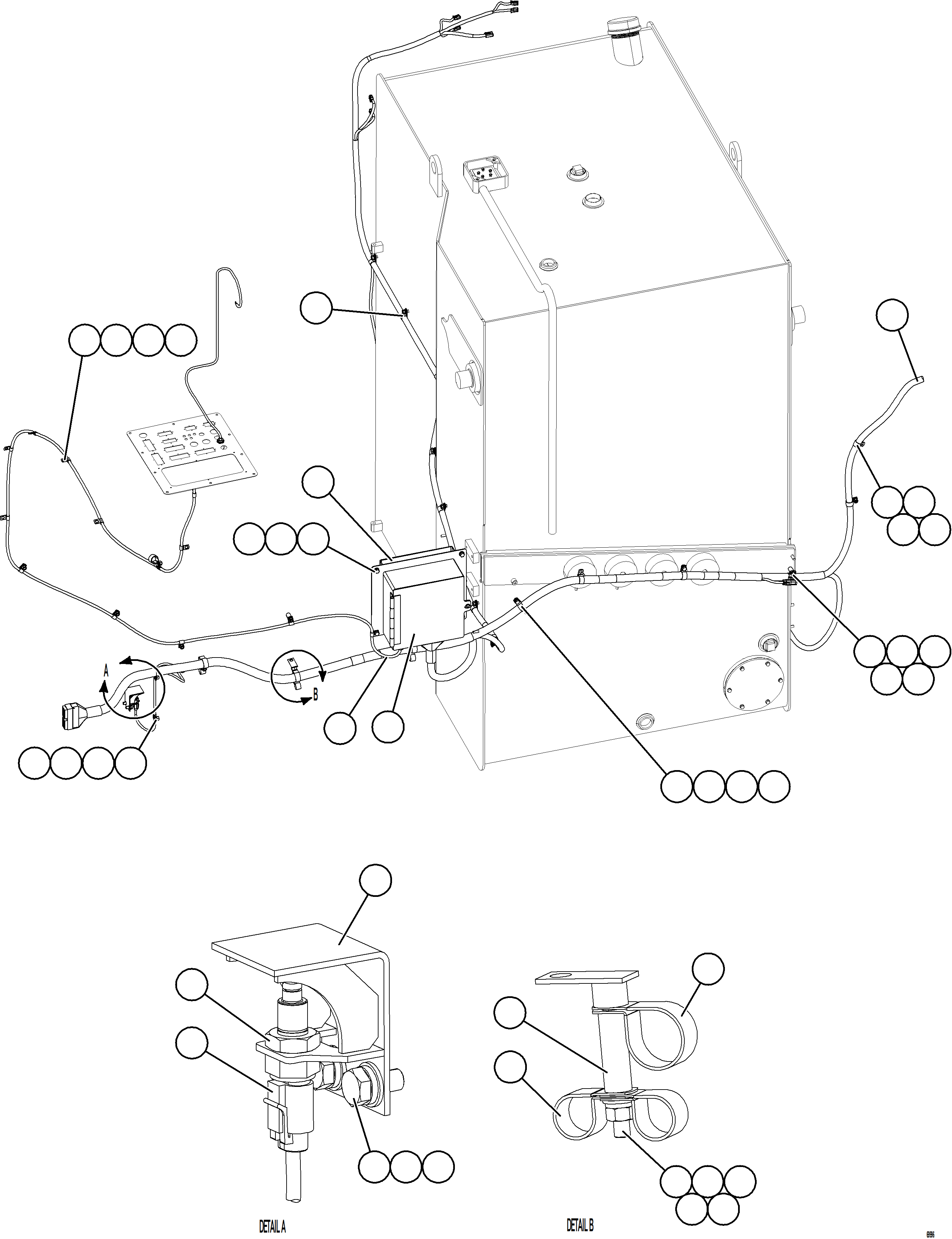 Komatsu parts book diagram for AFE78-AM 930E-5 S/N A40141  IOCC: DEF SYSTEM WIRING    1/3