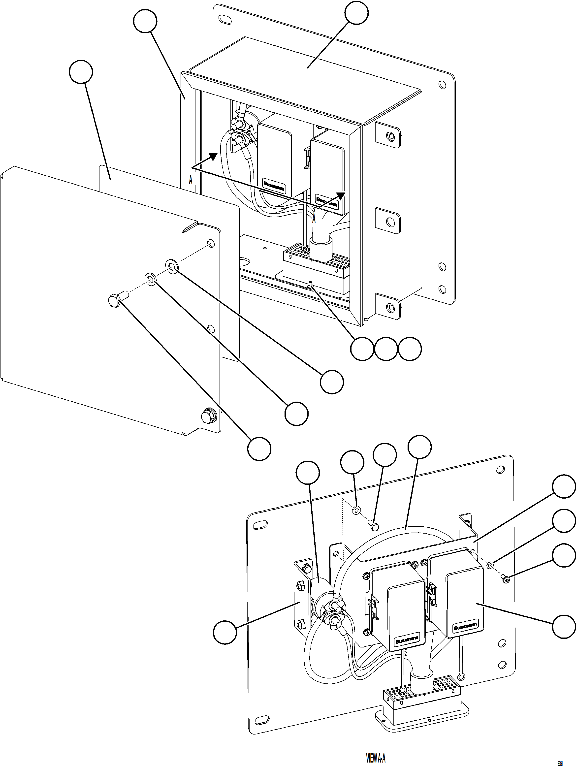 Komatsu parts book diagram for AFE78-AM 930E-5 S/N A40141  IOCC: DEF SYSTEM WIRING RELAY BOX    58B-06-19022