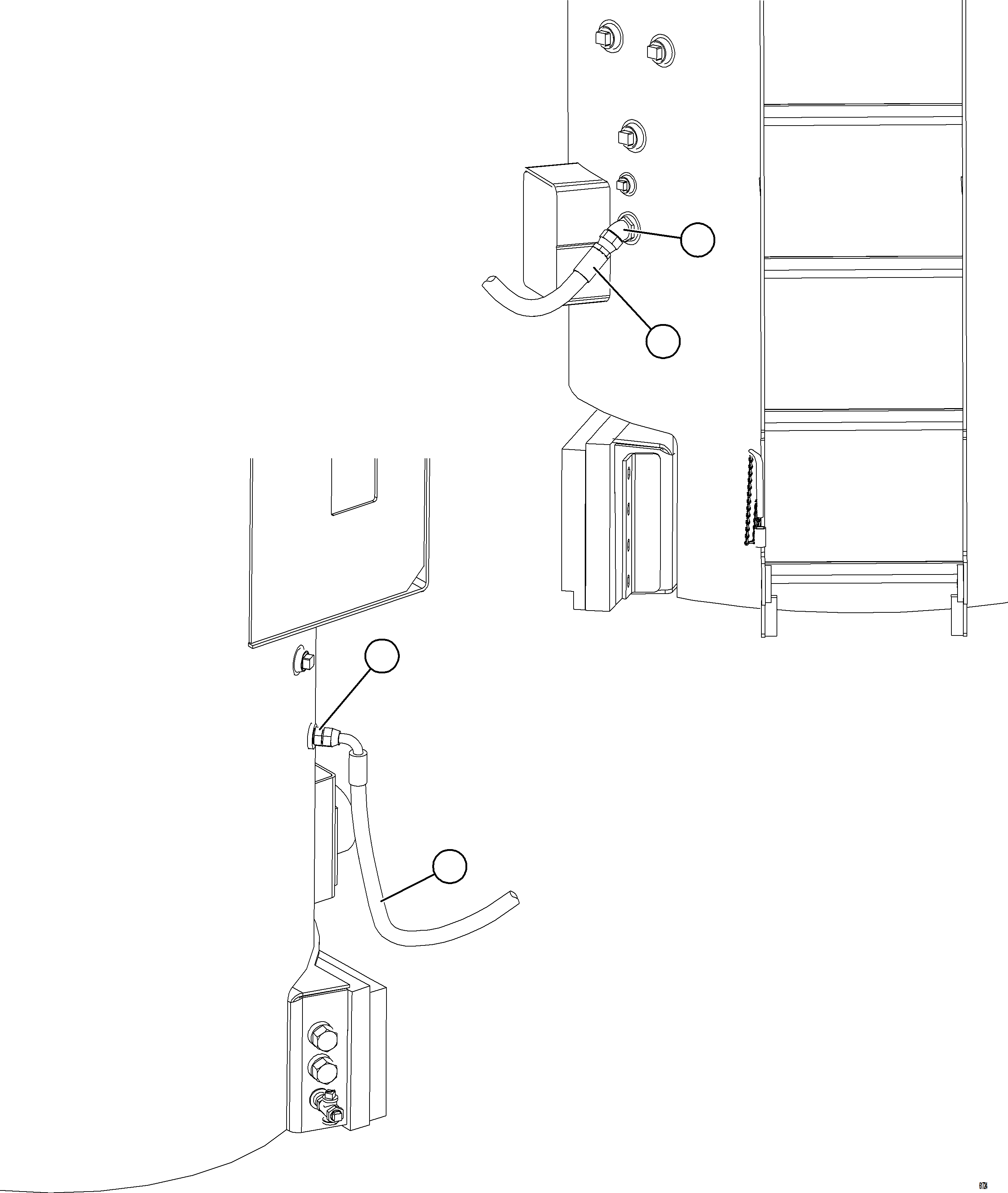 Komatsu parts book diagram for AFE78-AM 930E-5 S/N A40141  IOCC: REAR BRAKE APPLY PIPING    2/2