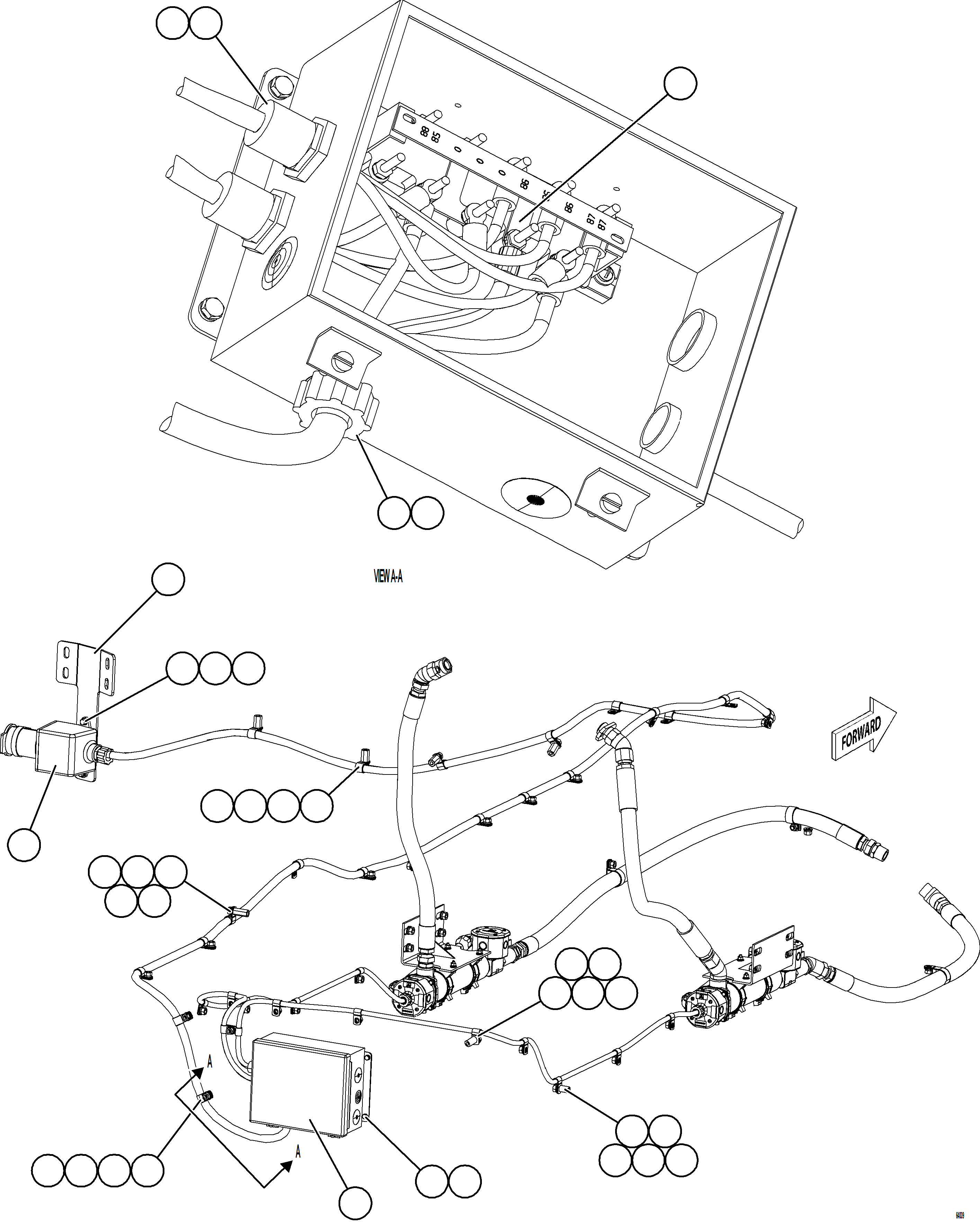 Komatsu parts book diagram for AFE78-AM 930E-5 S/N A40141  IOCC: HOTSTART - JUNCTION BOX AND RECEPTACLE