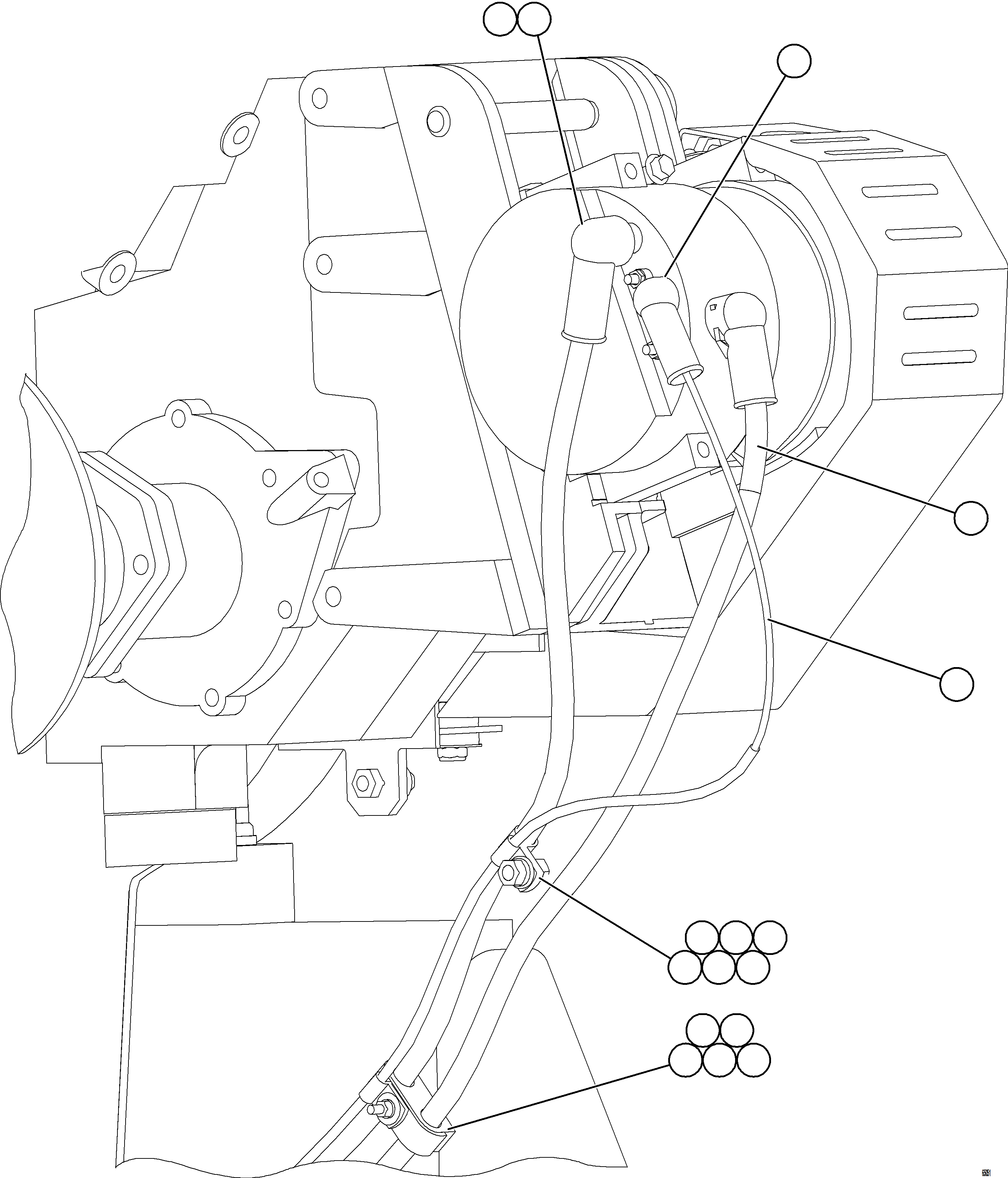 Dump Trucks Komatsu / AFE NEW / AFE78-AP 930E-5 S/N A40105 - A40106  THEISS(afe78-ap) / BATTERY CHARGING ALTERNATOR WIRING(104 : 65051)