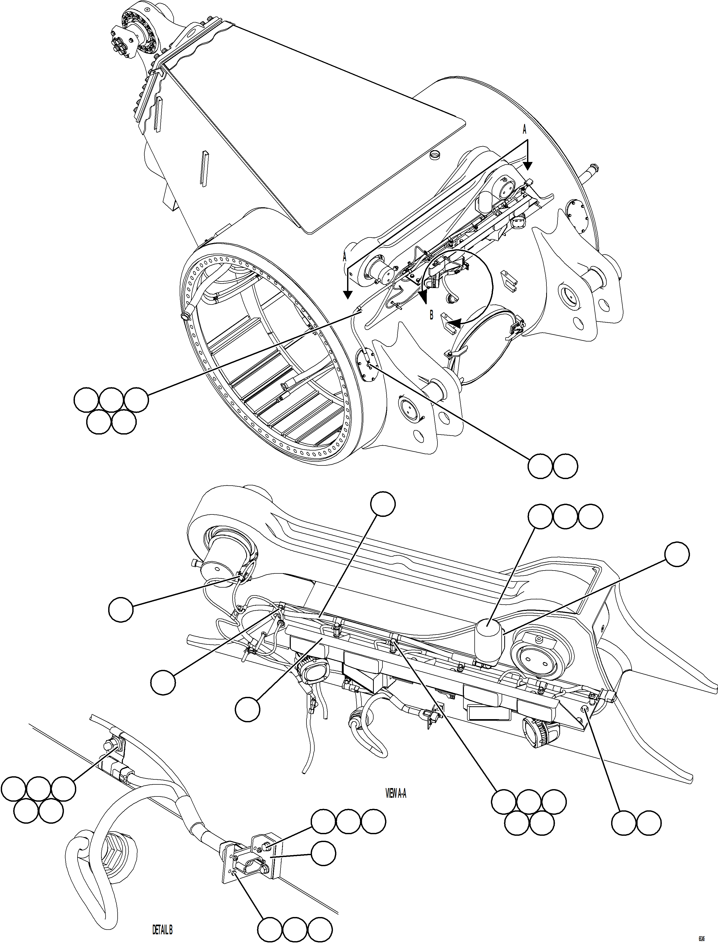 Dump Trucks Komatsu / AFE NEW / AFE78-AP 930E-5 S/N A40105 - A40106  THEISS(afe78-ap) / REAR AXLE BLOWER PRESSURE SWITCH INSTALLATION  2/2(234 : 65245)