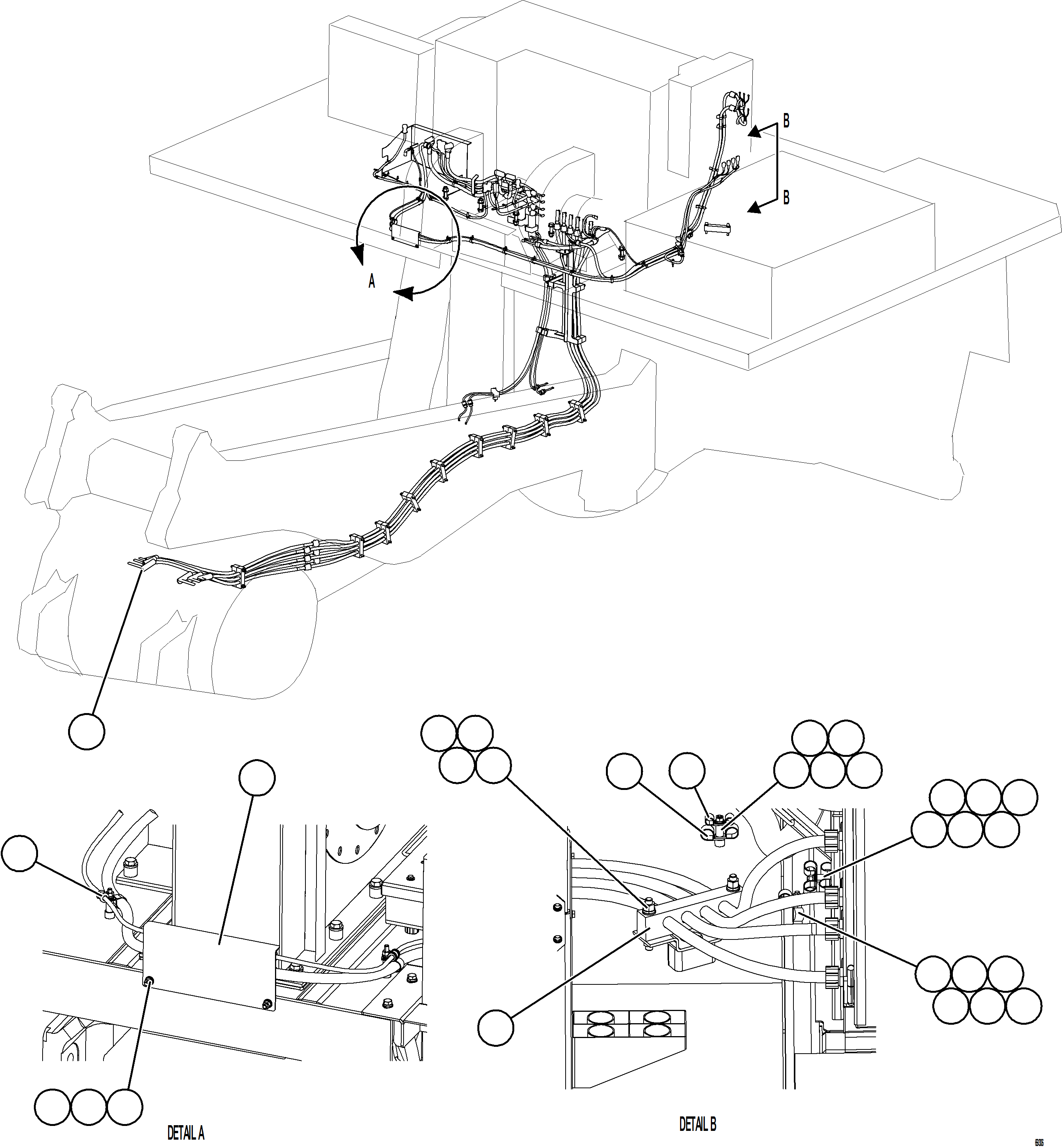 Dump Trucks Komatsu / AFE NEW / AFE78-AP 930E-5 S/N A40105 - A40106  THEISS(afe78-ap) / CONTROL CABINET EXTERNAL WIRING - WHEEL MOTOR  1/2(240 : 69306)