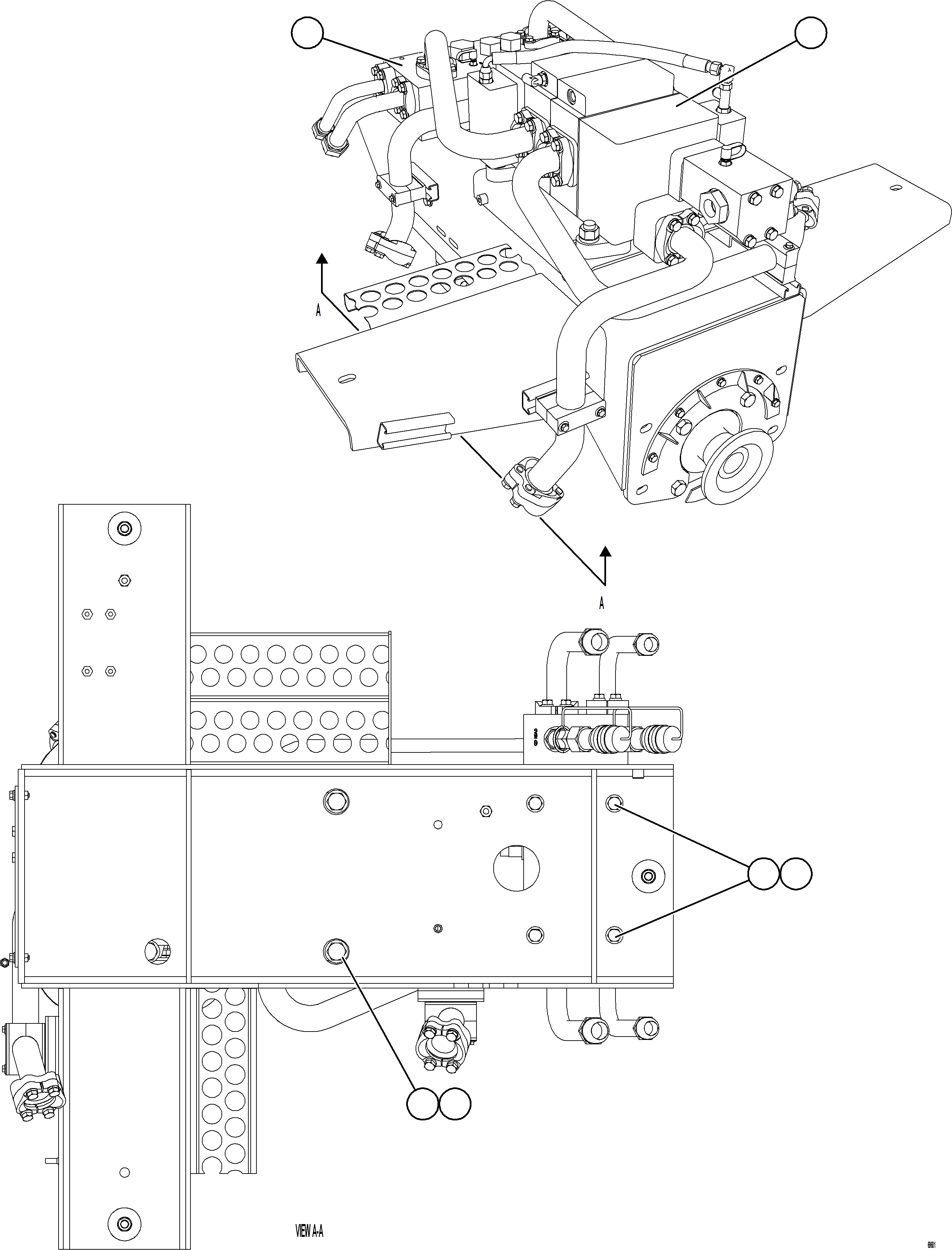 Dump Trucks Komatsu / AFE NEW / AFE78-AP 930E-5 S/N A40105 - A40106  THEISS(afe78-ap) / HOIST VALVE & OVERCENTER VALVE INSTALLATION(374 : 69681)